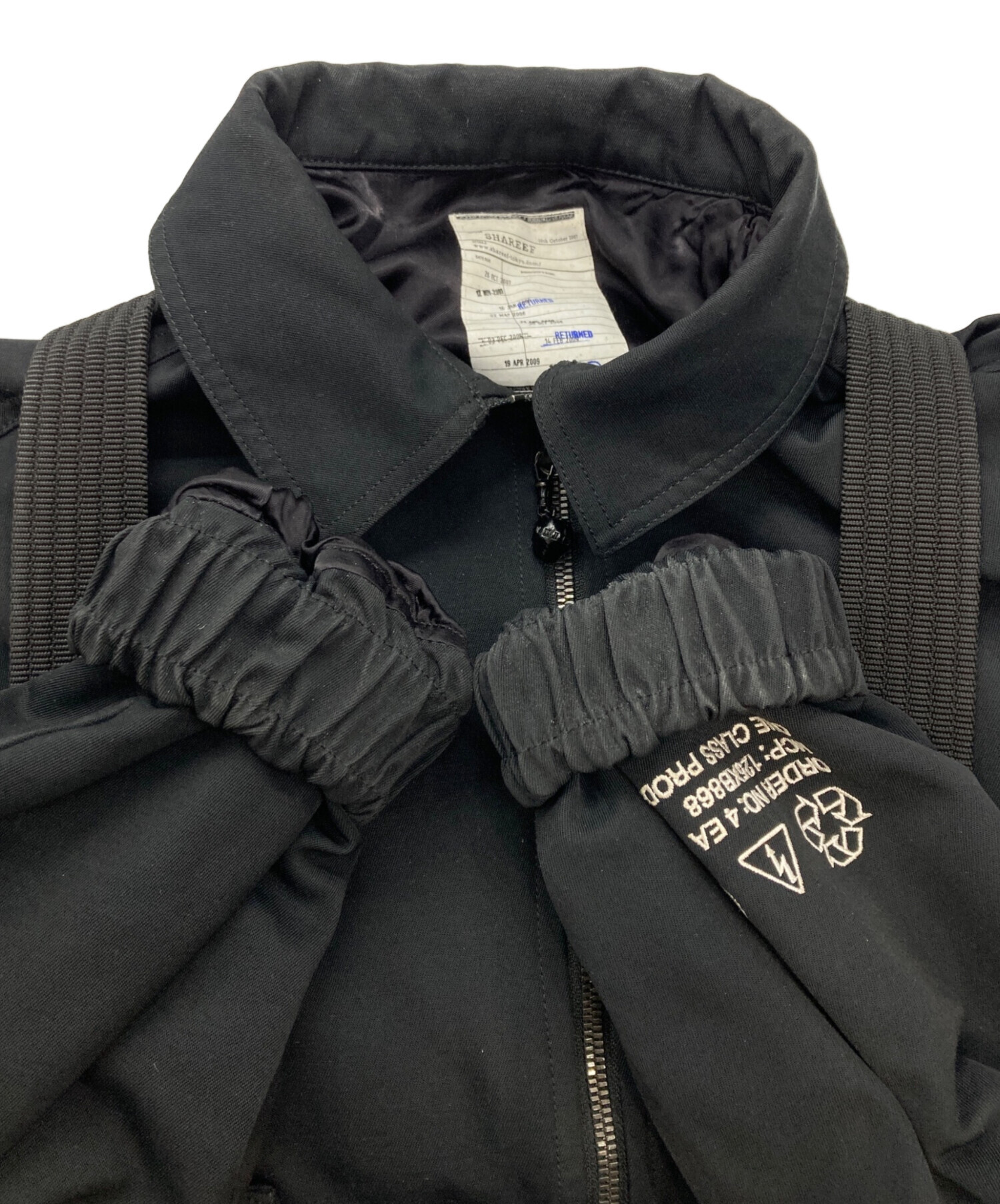中古・古着通販】SHAREEF (シャリーフ) BODY VEST BLOUSON ブラック 