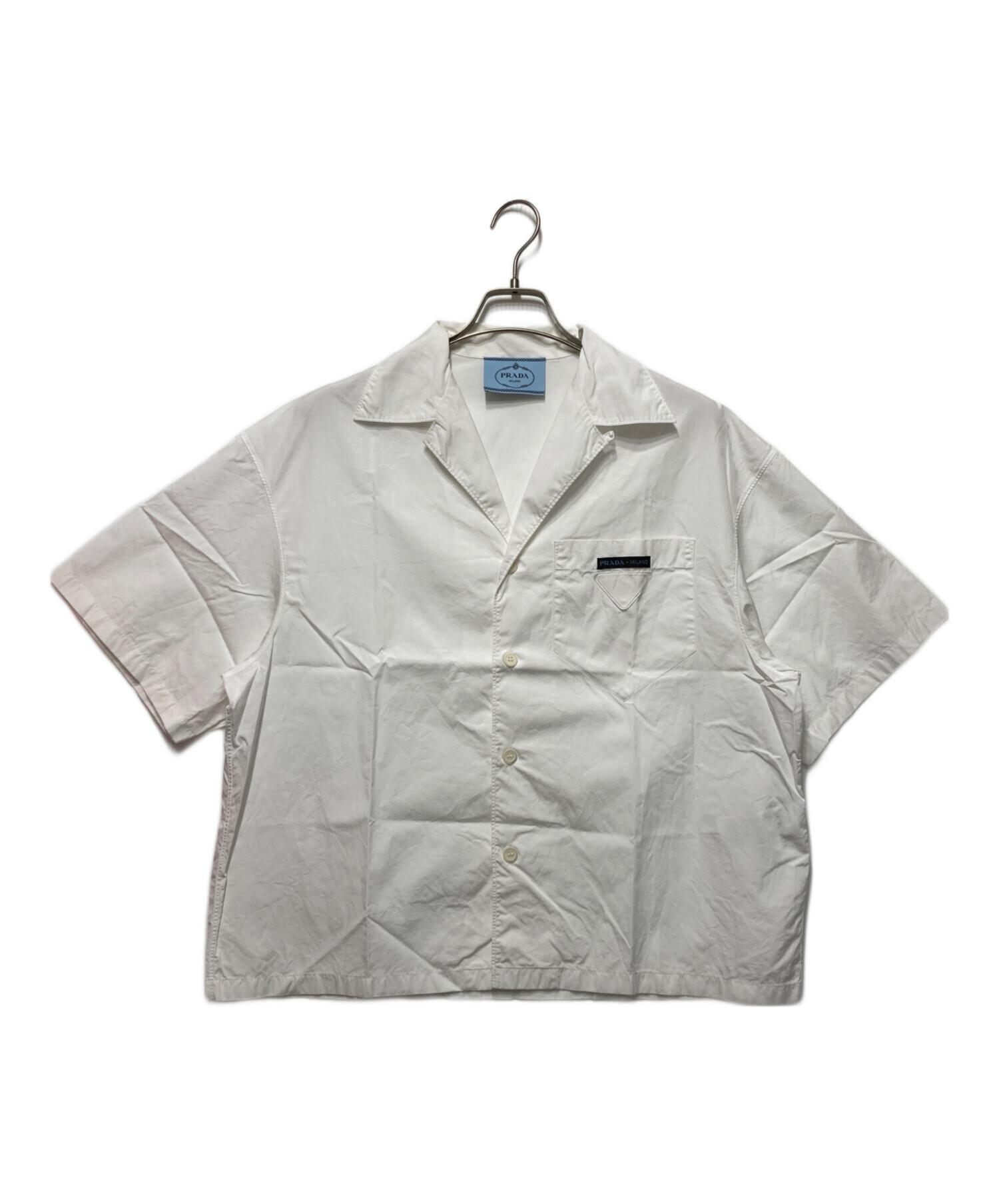 中古・古着通販】PRADA (プラダ) ロゴトライアングルボーリングシャツ