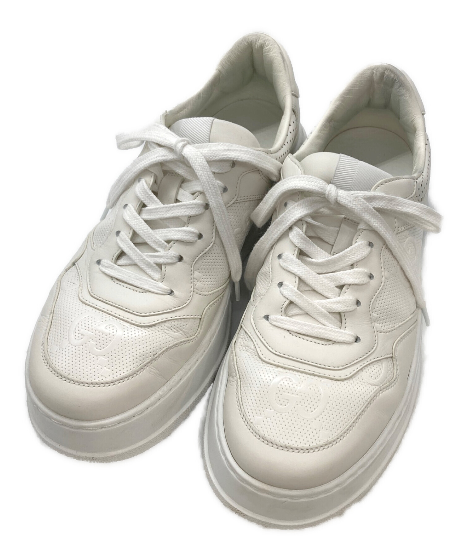 【未使用級】GUCCI　スニーカー　チャンキー　PVC　GG柄　厚底 中古・古着通販】GUCCI (グッチ) チャンキースニーカー ブラック