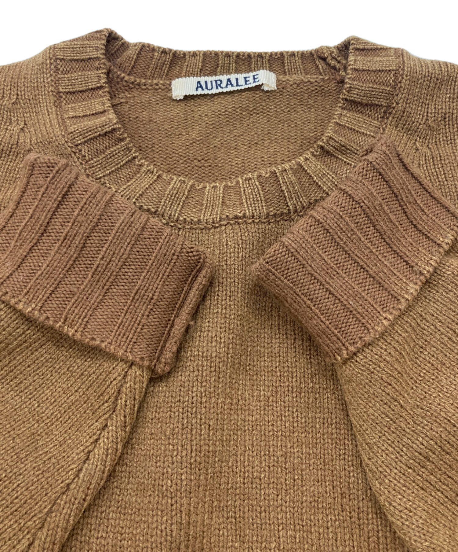 AURALEE】WASHED FRENCH MERINO KNIT P/O
