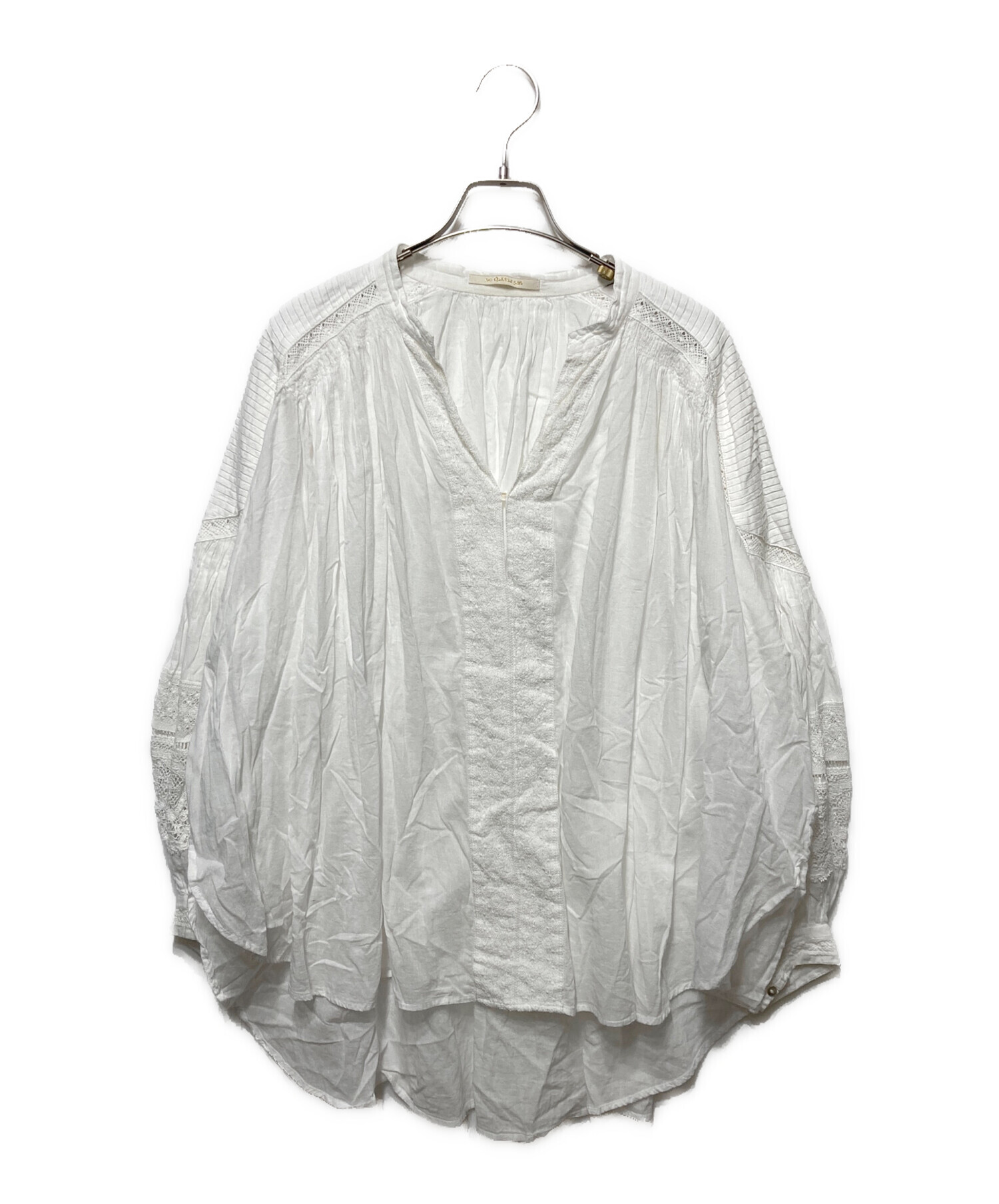 中古・古着通販】ne quittez pas (ヌキテパ) コットンボイルブラウス 