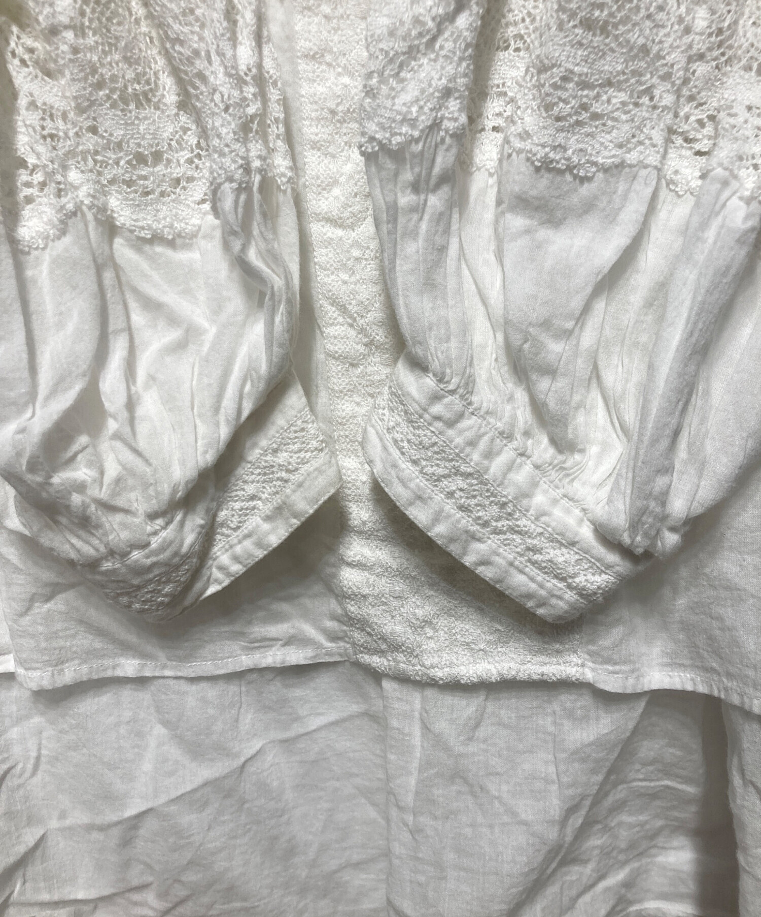 中古・古着通販】ne quittez pas (ヌキテパ) コットンボイルブラウス 