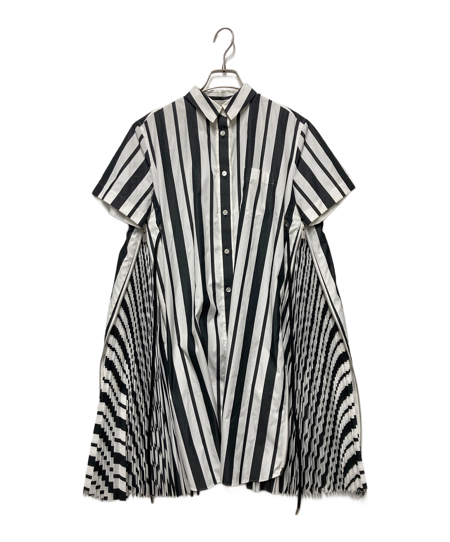 中古・古着通販】sacai (サカイ) サイドジップストライプシャツ