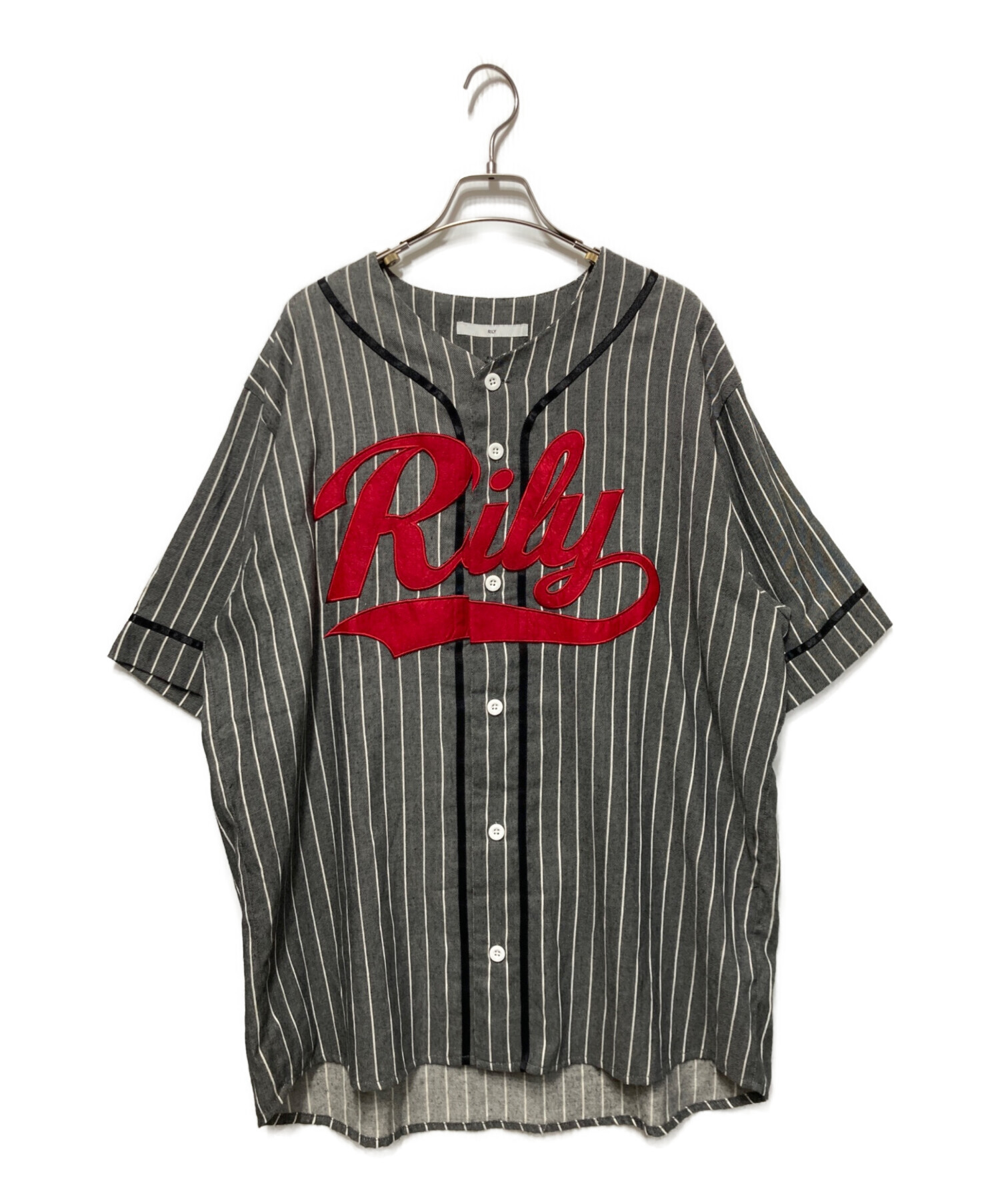 中古・古着通販】RILY (リリー) ベースボールシャツ グレー サイズ