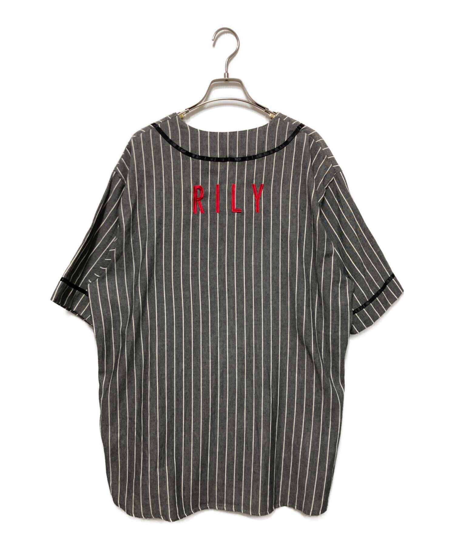 中古・古着通販】RILY (リリー) ベースボールシャツ グレー サイズ