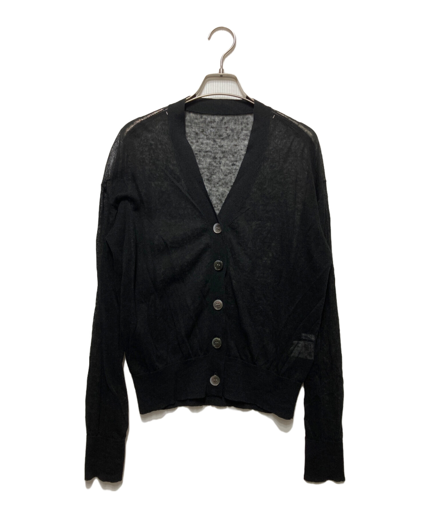 RUMCHE ラムシェ カーディガン F 黒 【古着】【中古】 ZARA（ザラ） 未使用 長袖 ニットカーディガン L ネイビー レディース