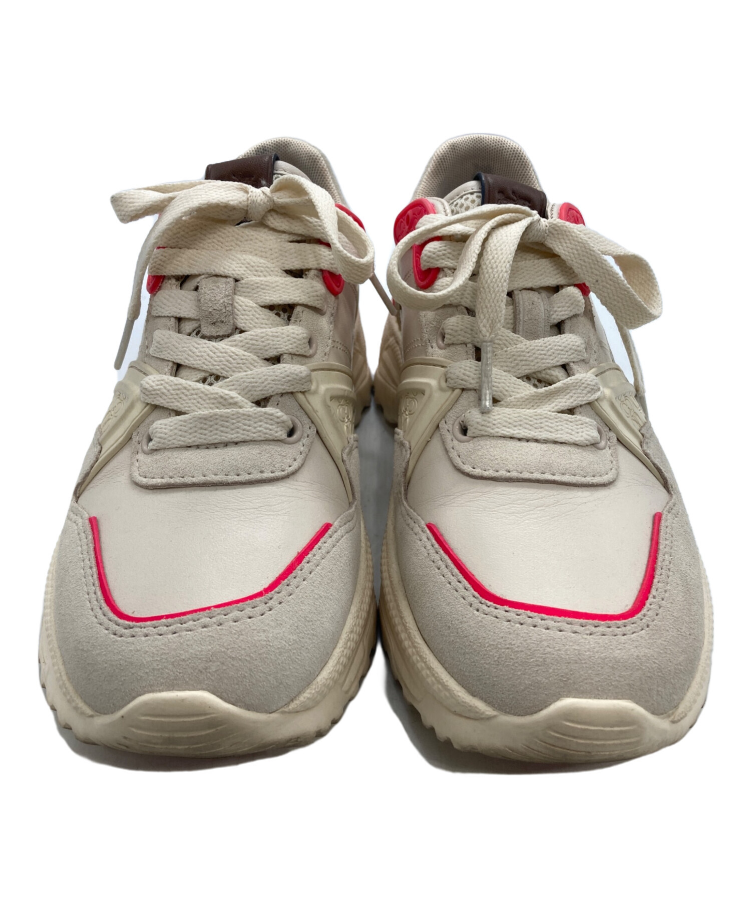 コーチ COACH ロゴ入りスニーカー ベージュ/ピンク スニーカー 24cm