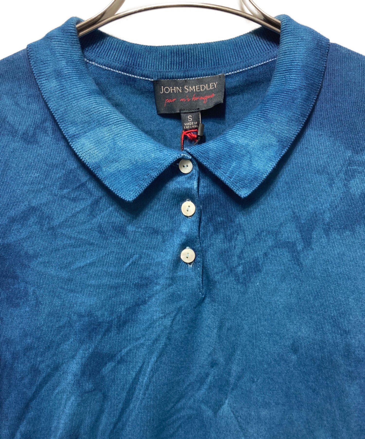 中古・古着通販】JOHN SMEDLEY (ジョンスメドレー) ポロシャツ ブルー