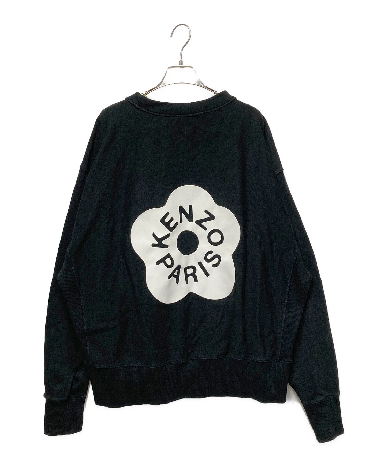 KENZO ブラック スウェット 象 プリント 中古・古着通販】KENZO PARIS (ケンゾー・パリ) プリントスウェット