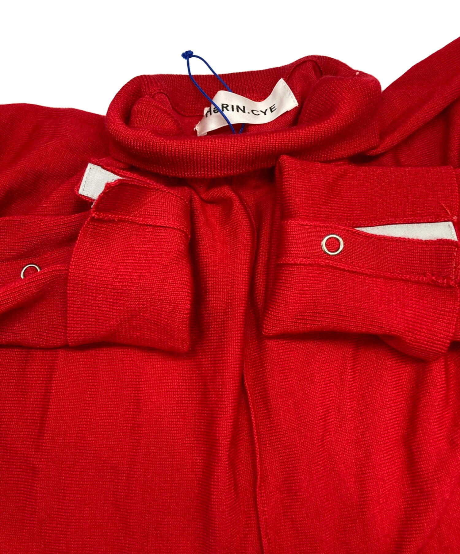 HeRIN.CYE Flare knit op カラー　レッド HeRIN.CYE ニット セーター Sheer flare sleeve knit tops シアー