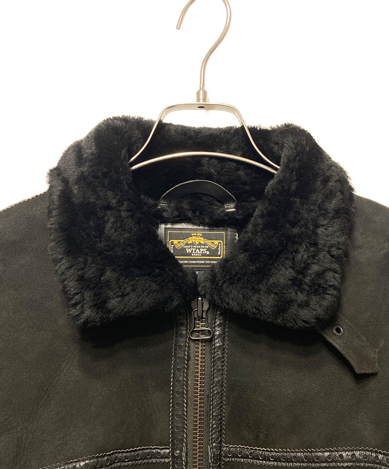 中古・古着通販】WTAPS (ダブルタップス) ムートンジャケット ブラック