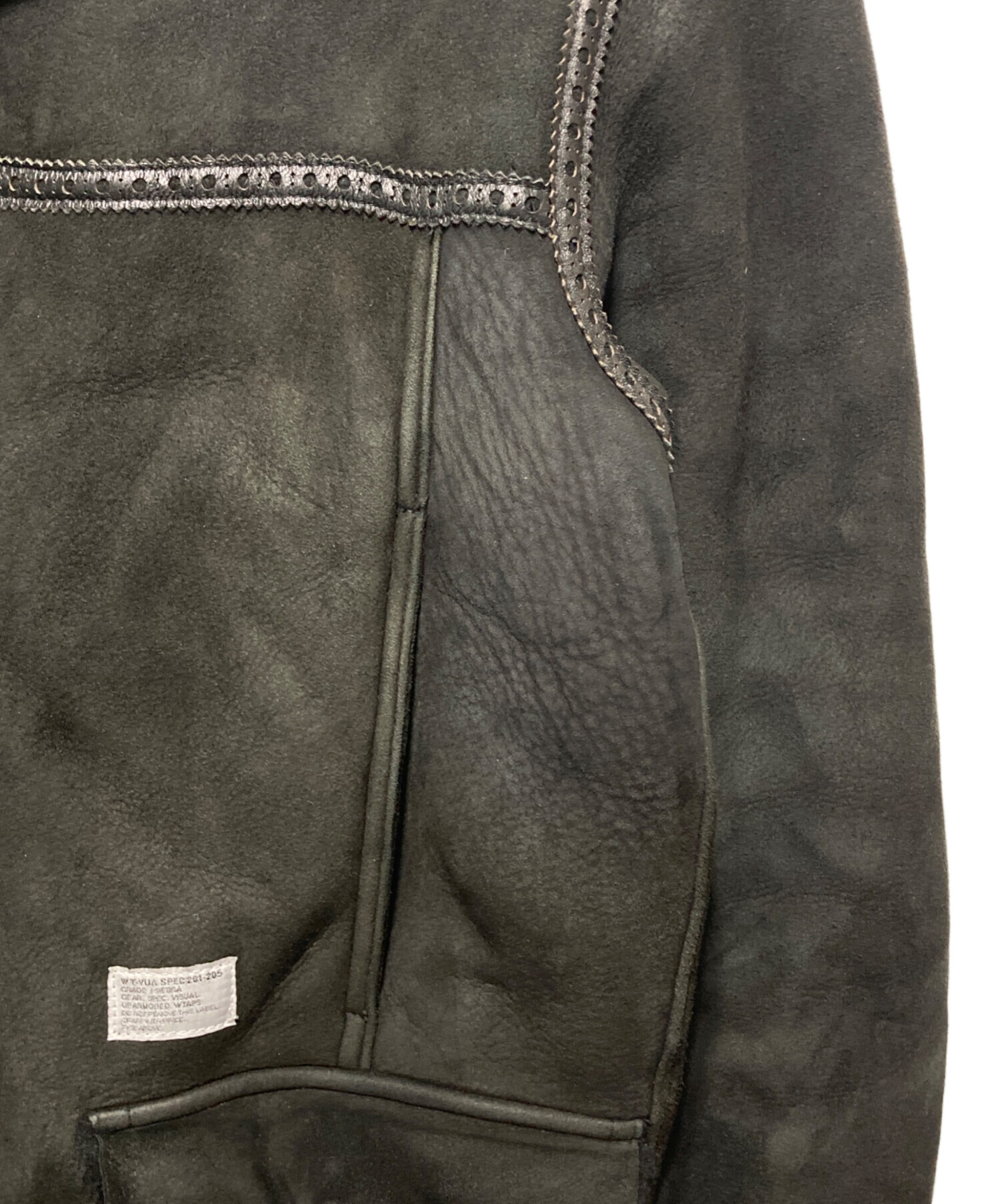 中古・古着通販】WTAPS (ダブルタップス) ムートンジャケット ブラック