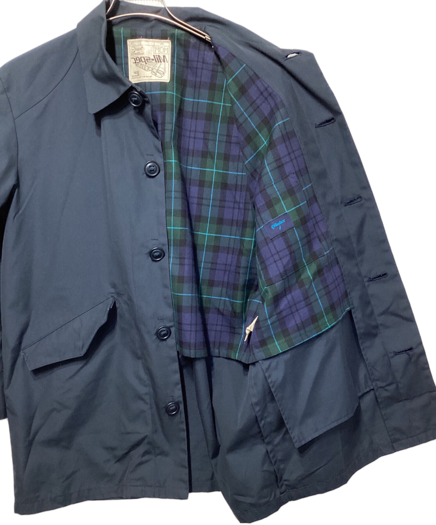 中古・古着通販】WTAPS (ダブルタップス) ステンカラーコート ネイビー