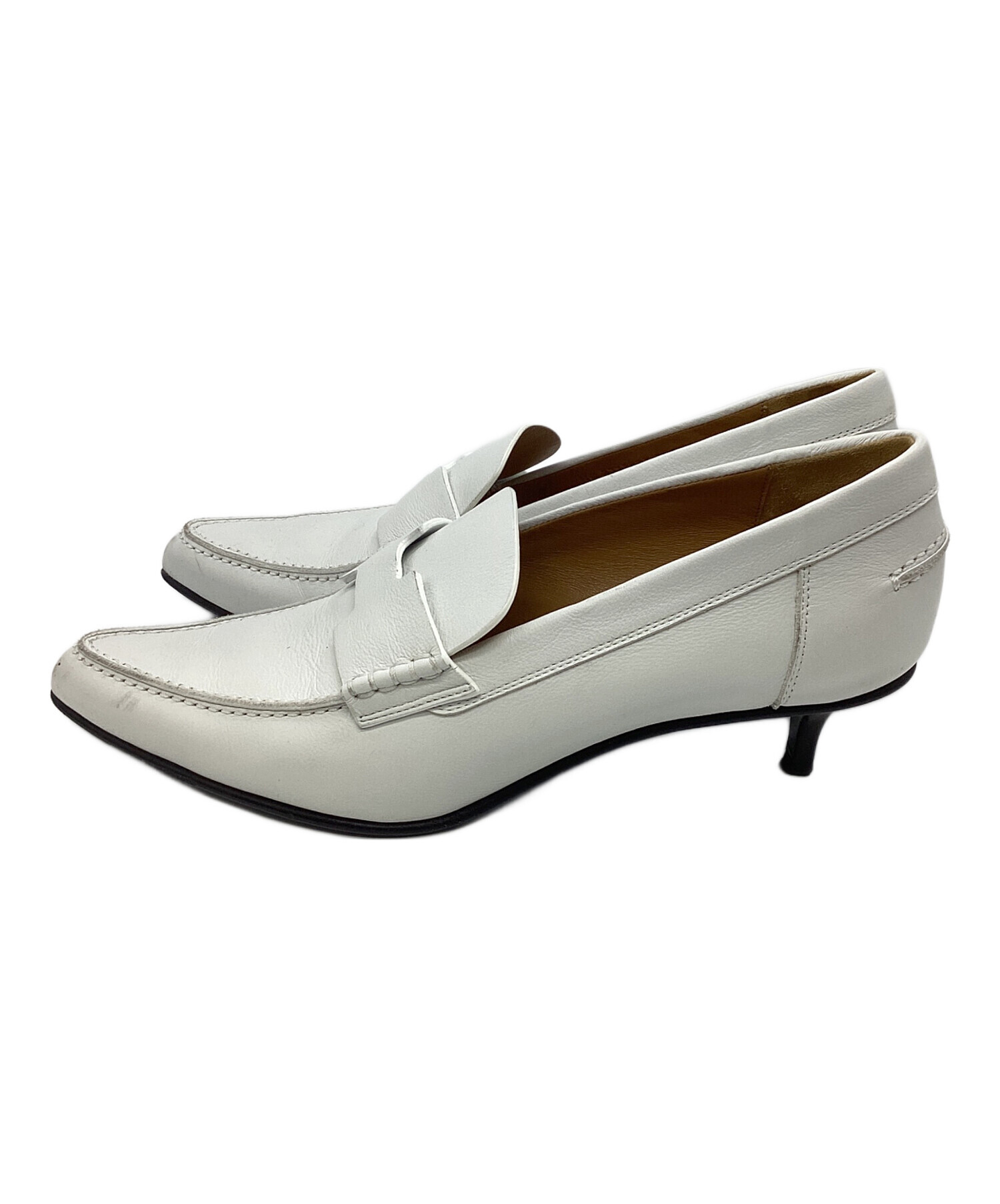 HERMES エルメス グロリアス パンプス ヒール 37 中古・古着通販】HERMES (エルメス) グロリアス レザー パンプス