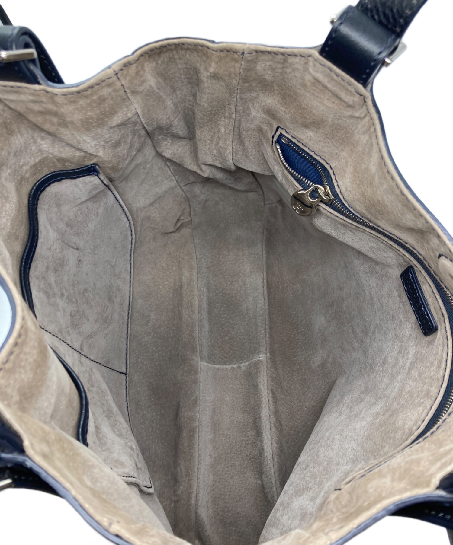 中古・古着通販】HIROFU (ヒロフ) ソーロレザートートバッグ ネイビー