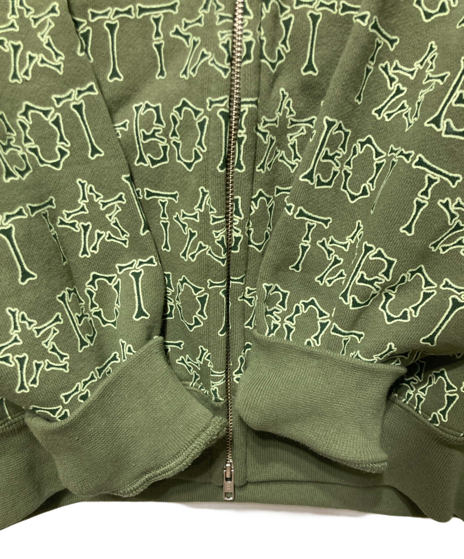 中古・古着通販】BoTT (ボット) Bones Zip Hoodie カーキ サイズ:L