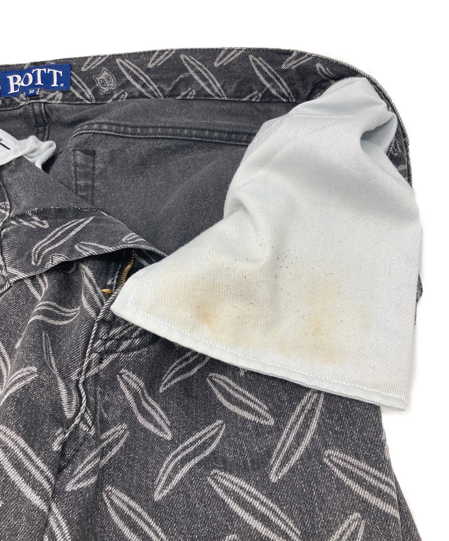中古・古着通販】BoTT (ボット) Plate Denim Pant ブラック サイズ:32 