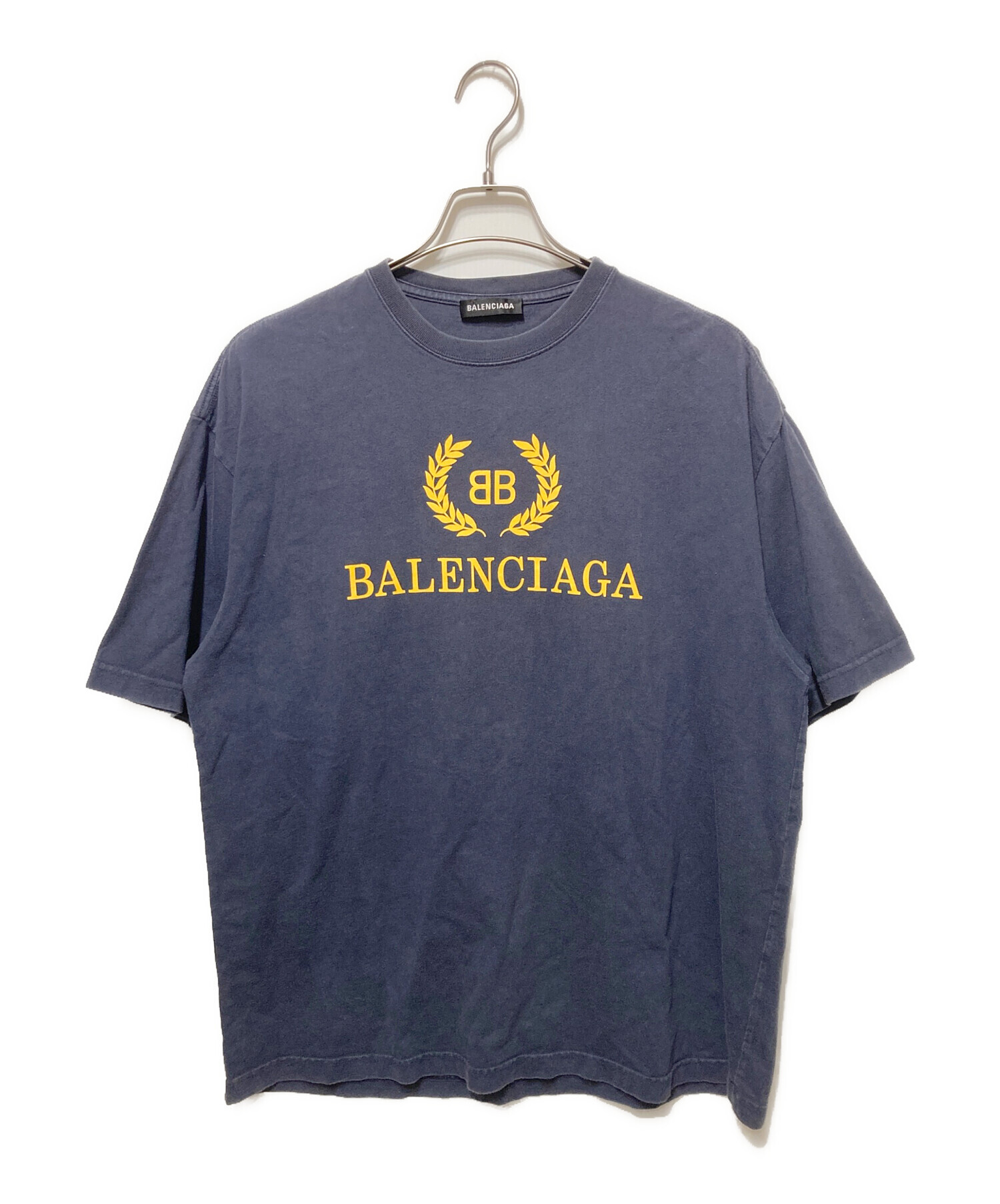中古・古着通販】BALENCIAGA (バレンシアガ) BBロゴTシャツ ネイビー 