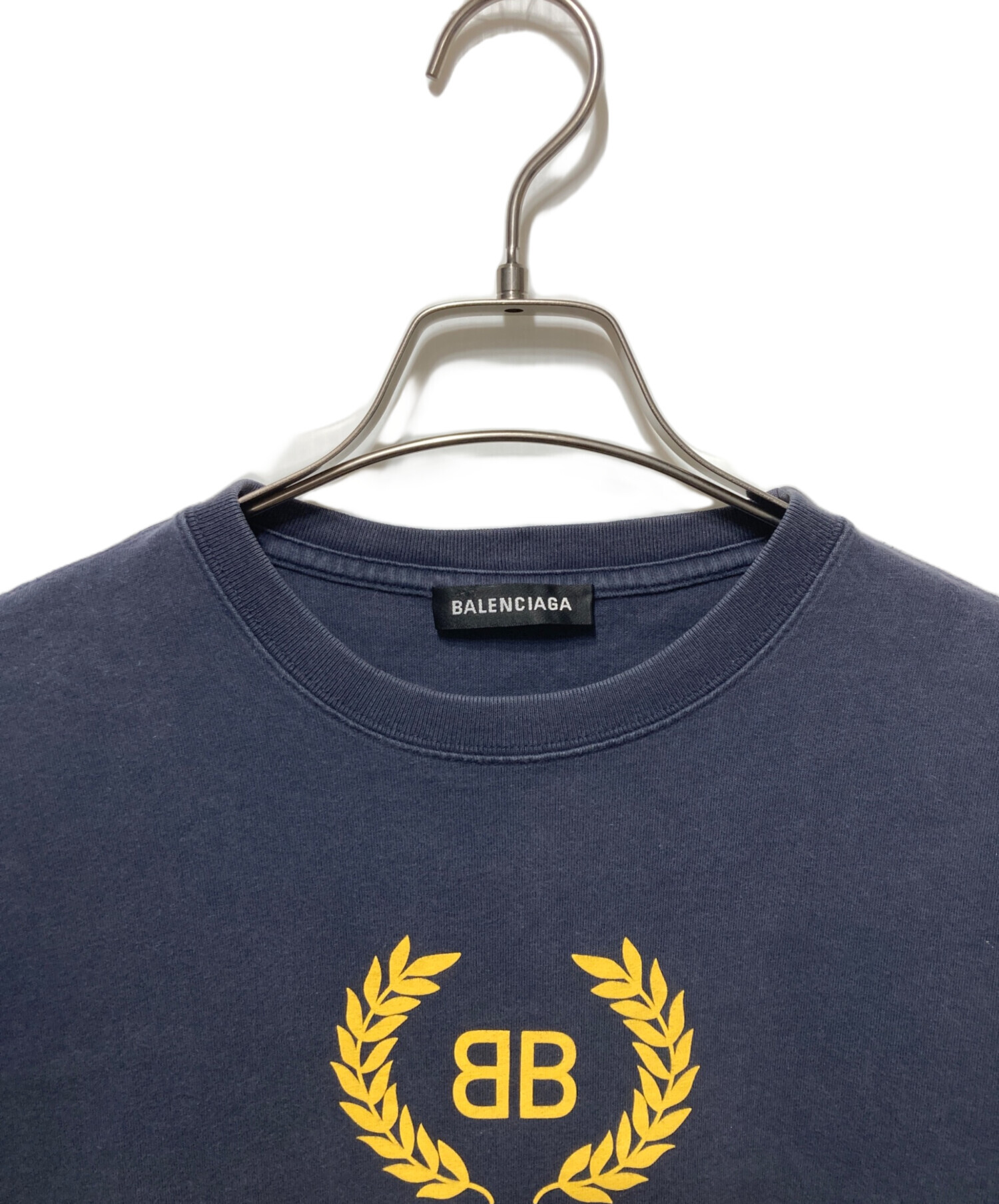 中古・古着通販】BALENCIAGA (バレンシアガ) BBロゴTシャツ ネイビー 