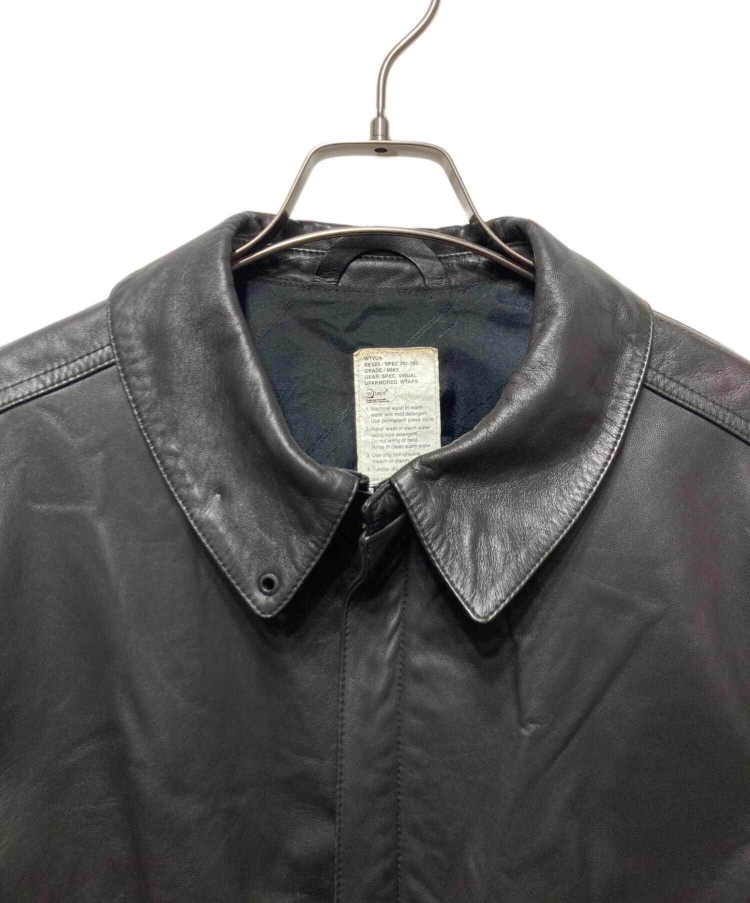 中古・古着通販】WTAPS (ダブルタップス) A-2タイプレザージャケット