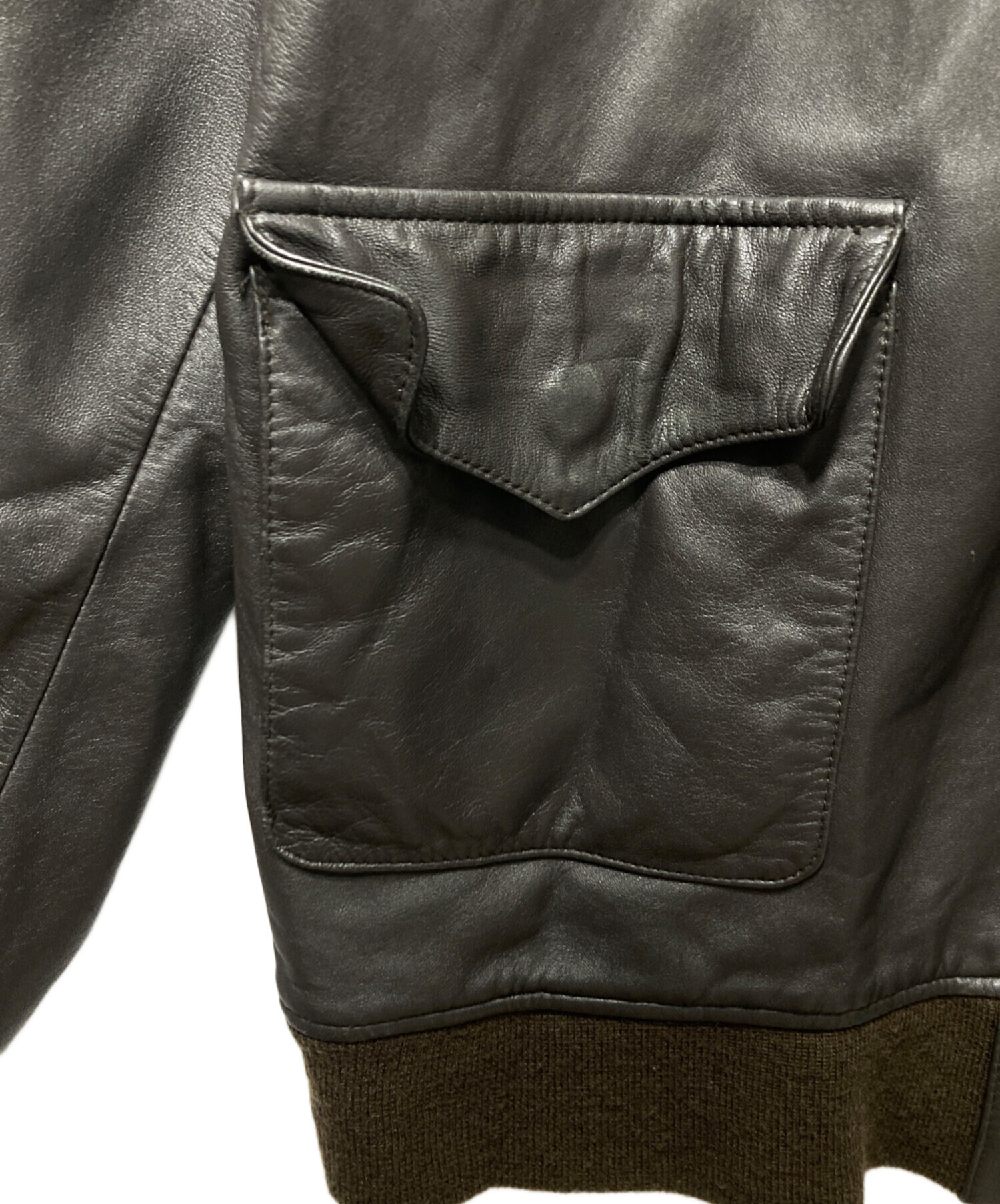 中古・古着通販】WTAPS (ダブルタップス) A-2タイプレザージャケット