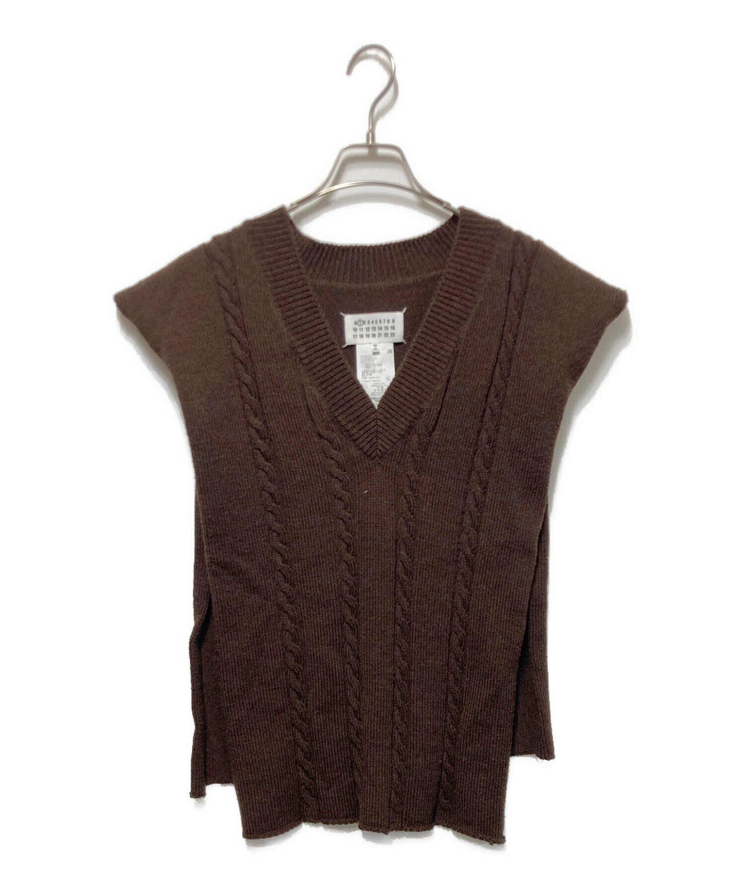 マルジェラ　ニットベスト　ブラウン 中古・古着通販】Maison Margiela (メゾンマルジェラ) ニットベスト