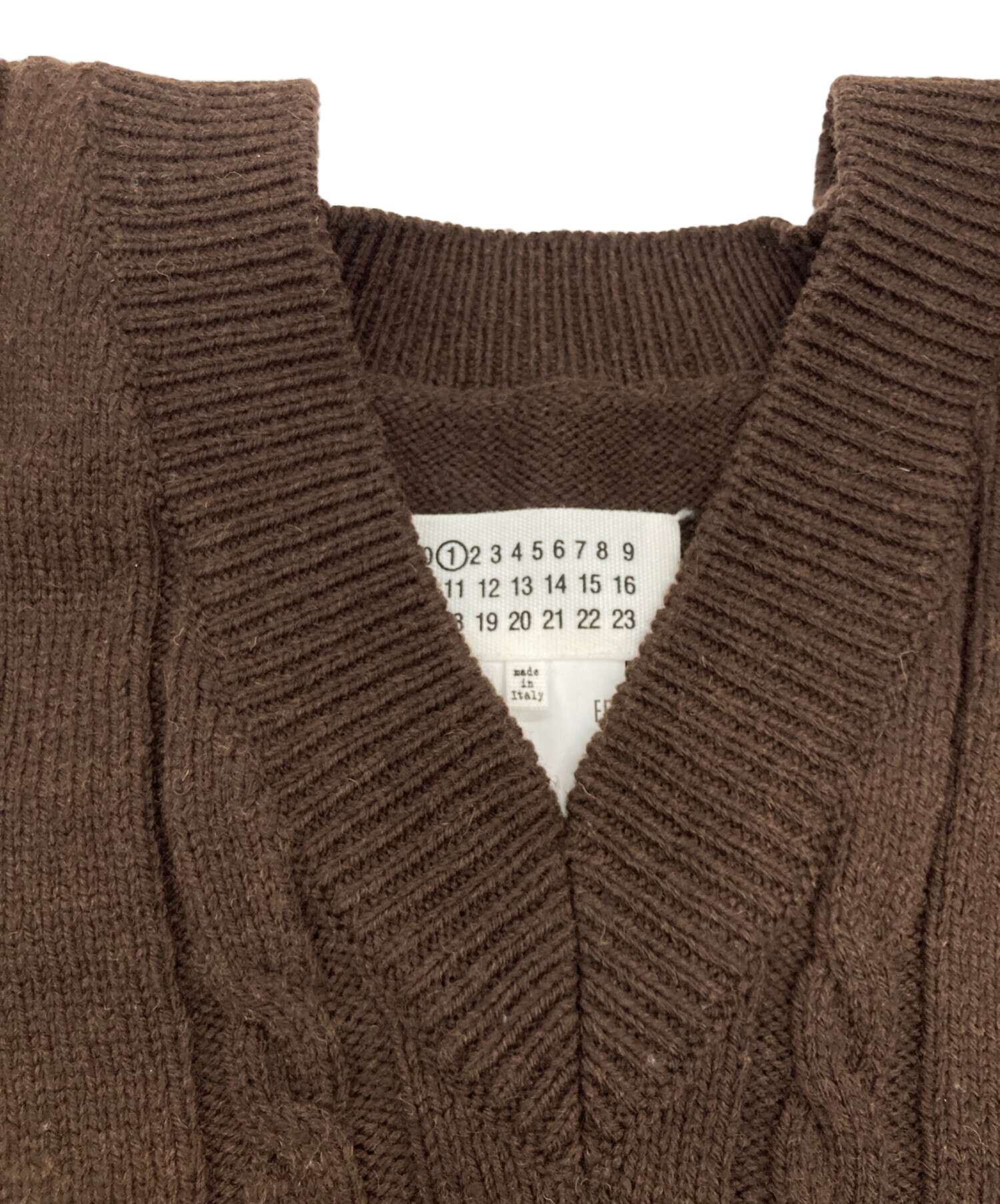 マルジェラ　ニットベスト　ブラウン 中古・古着通販】Maison Margiela (メゾンマルジェラ) ニットベスト