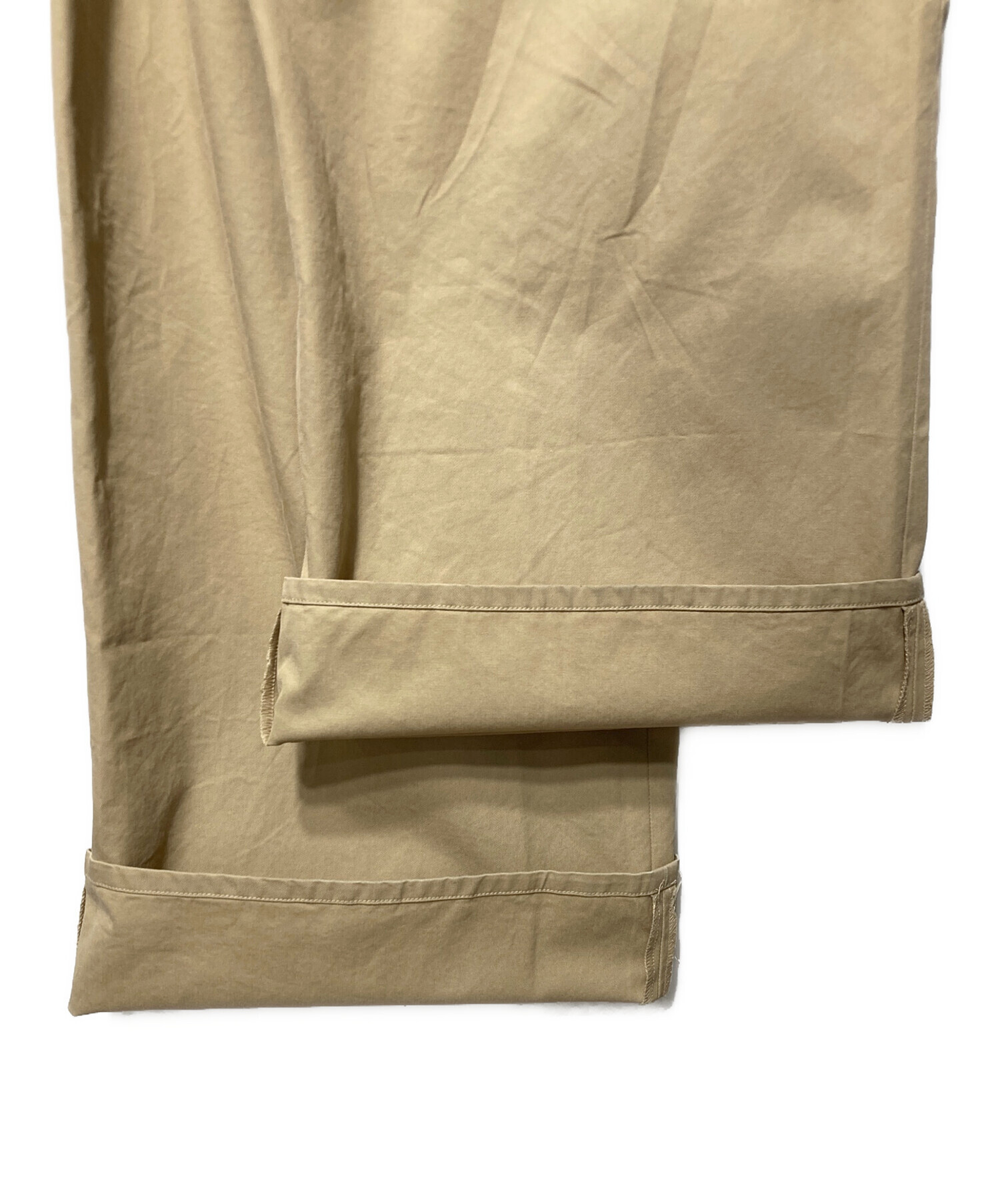 中古・古着通販】AURALEE (オーラリー) ワイドチノパンツ ベージュ