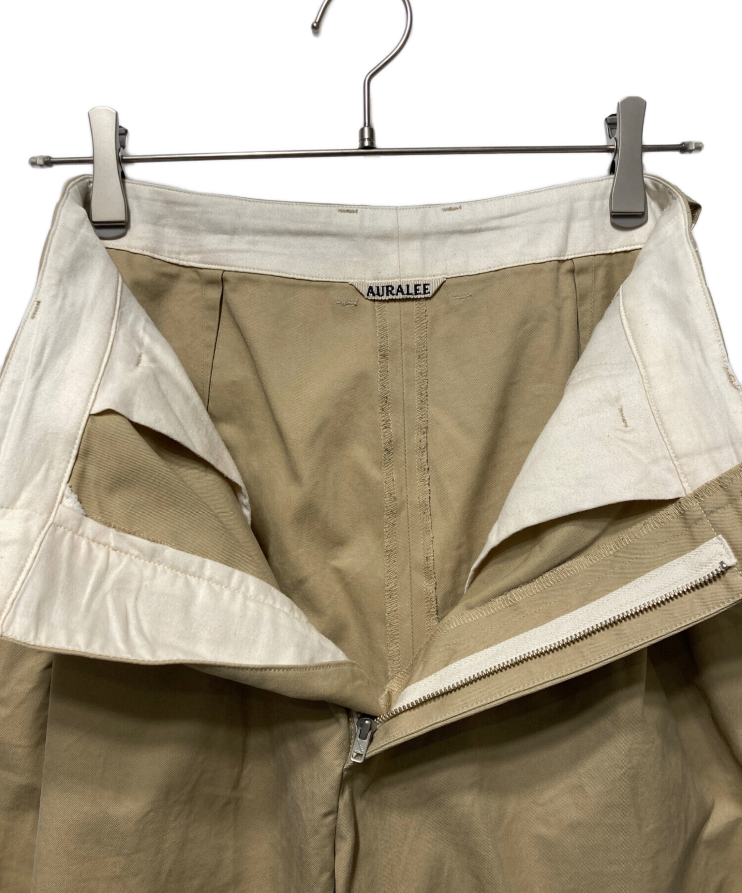 中古・古着通販】AURALEE (オーラリー) ワイドチノパンツ ベージュ