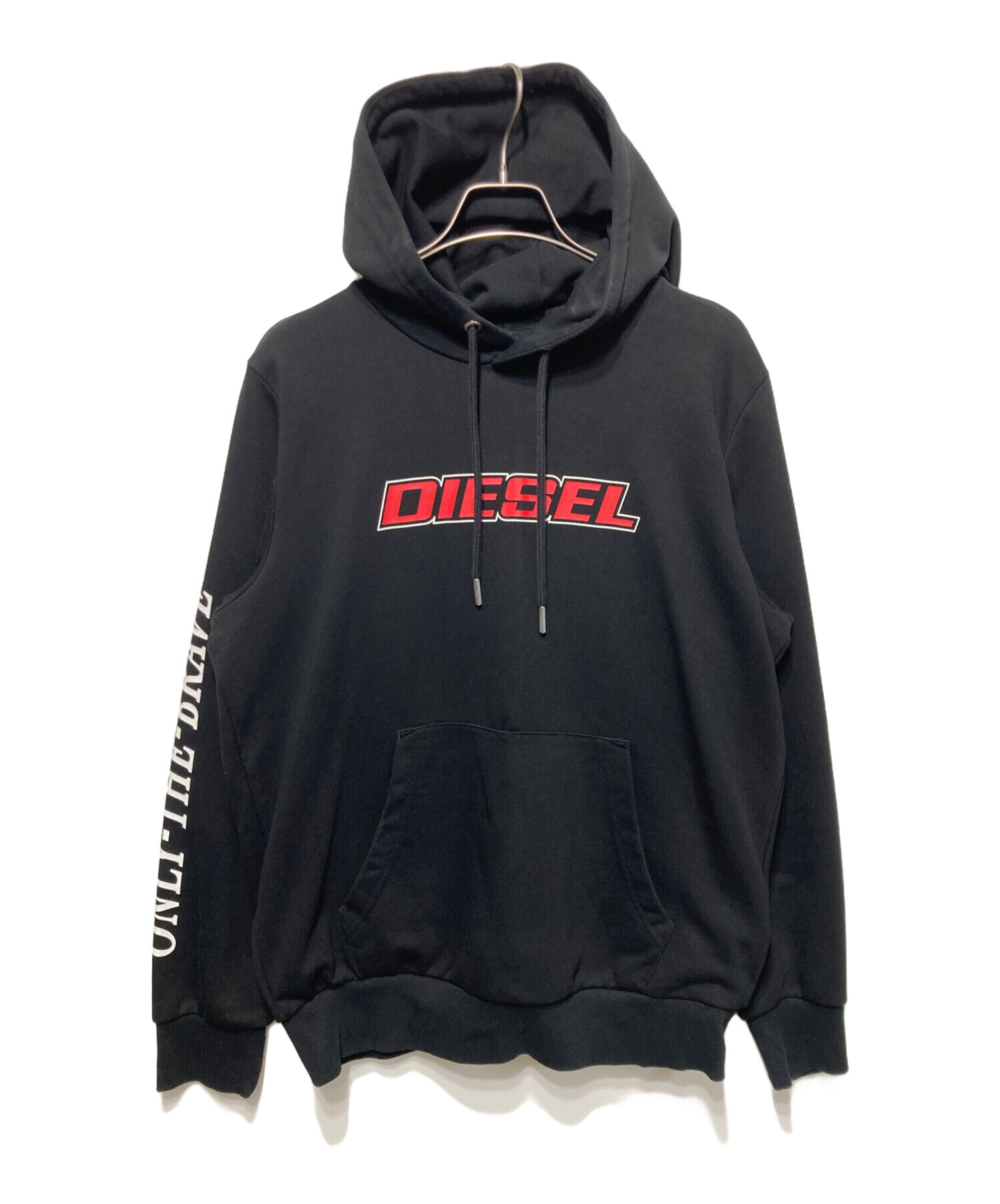 中古・古着通販】DIESEL (ディーゼル) ロゴパーカー ブラック サイズ:M 
