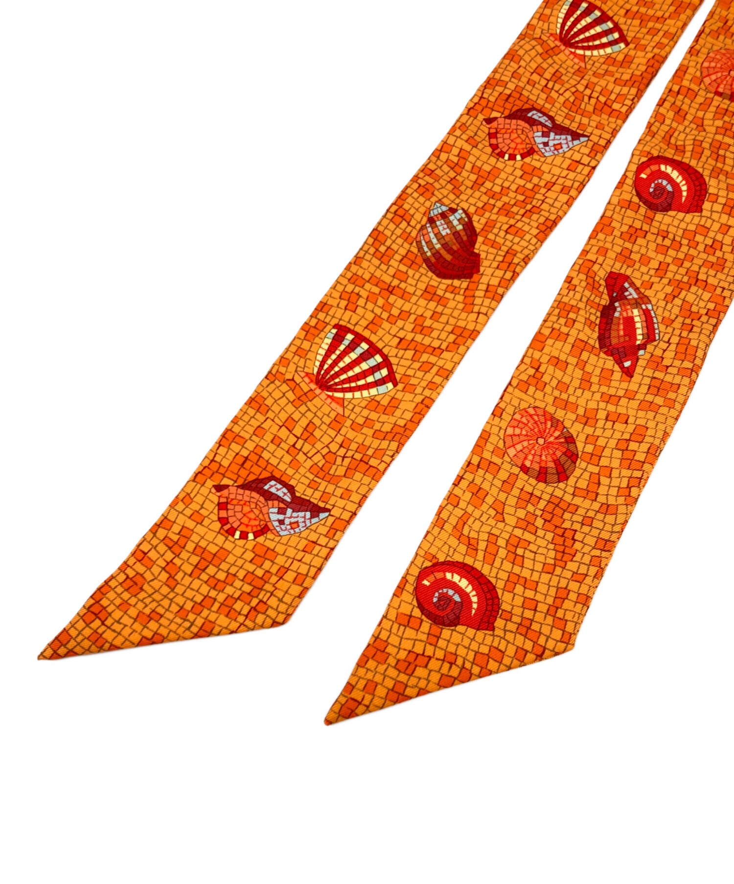 中古・古着通販】HERMES (エルメス) ツイリースカーフ オレンジ