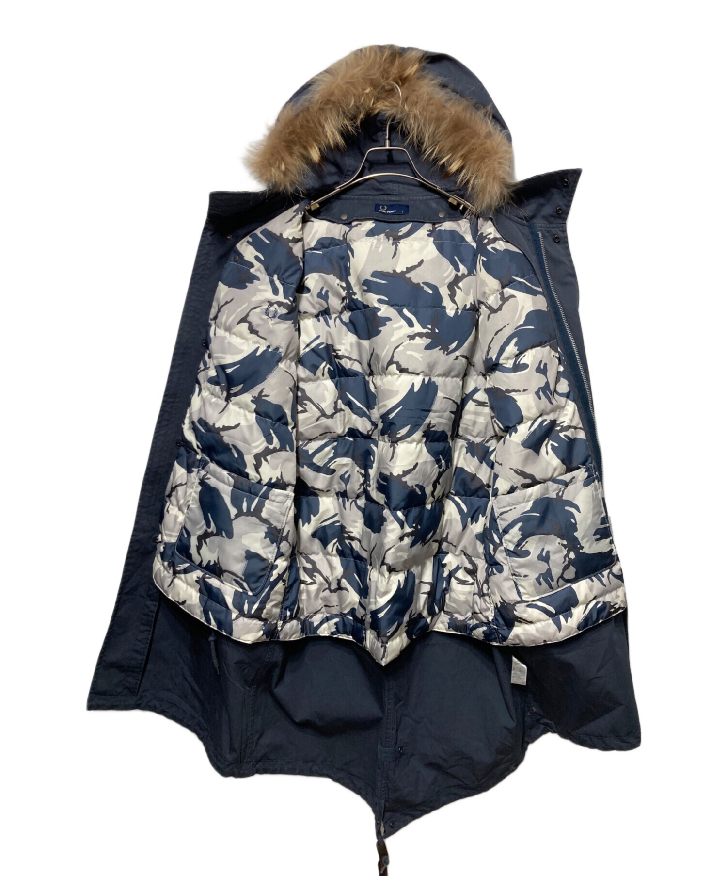 FRED PERRY モッズコート ダウン 中古・古着通販】FRED PERRY (フレッドペリー) ダウンライナー付