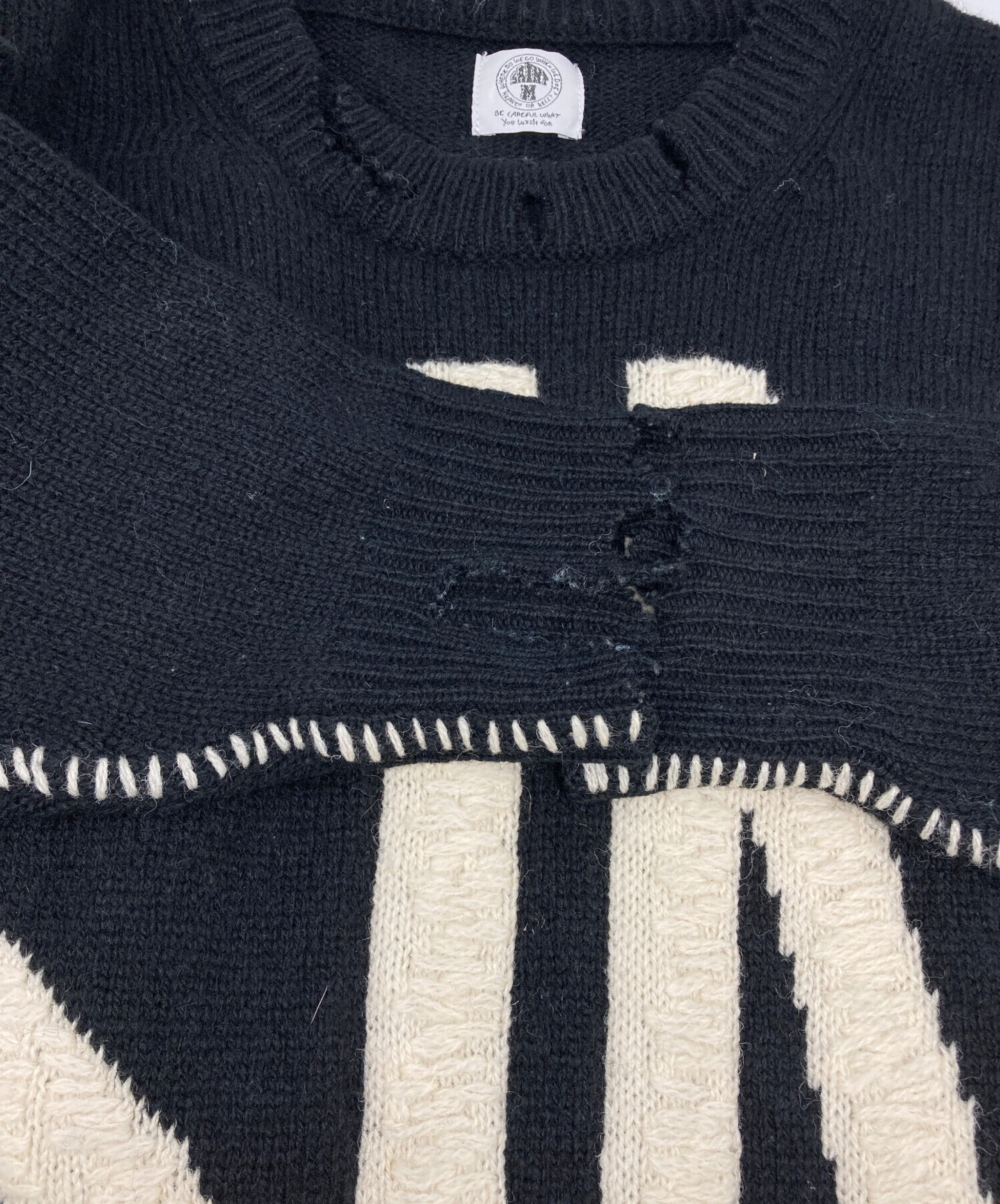 中古・古着通販】SAINT MICHAEL (セントマイケル) WOOL SWTER SIN