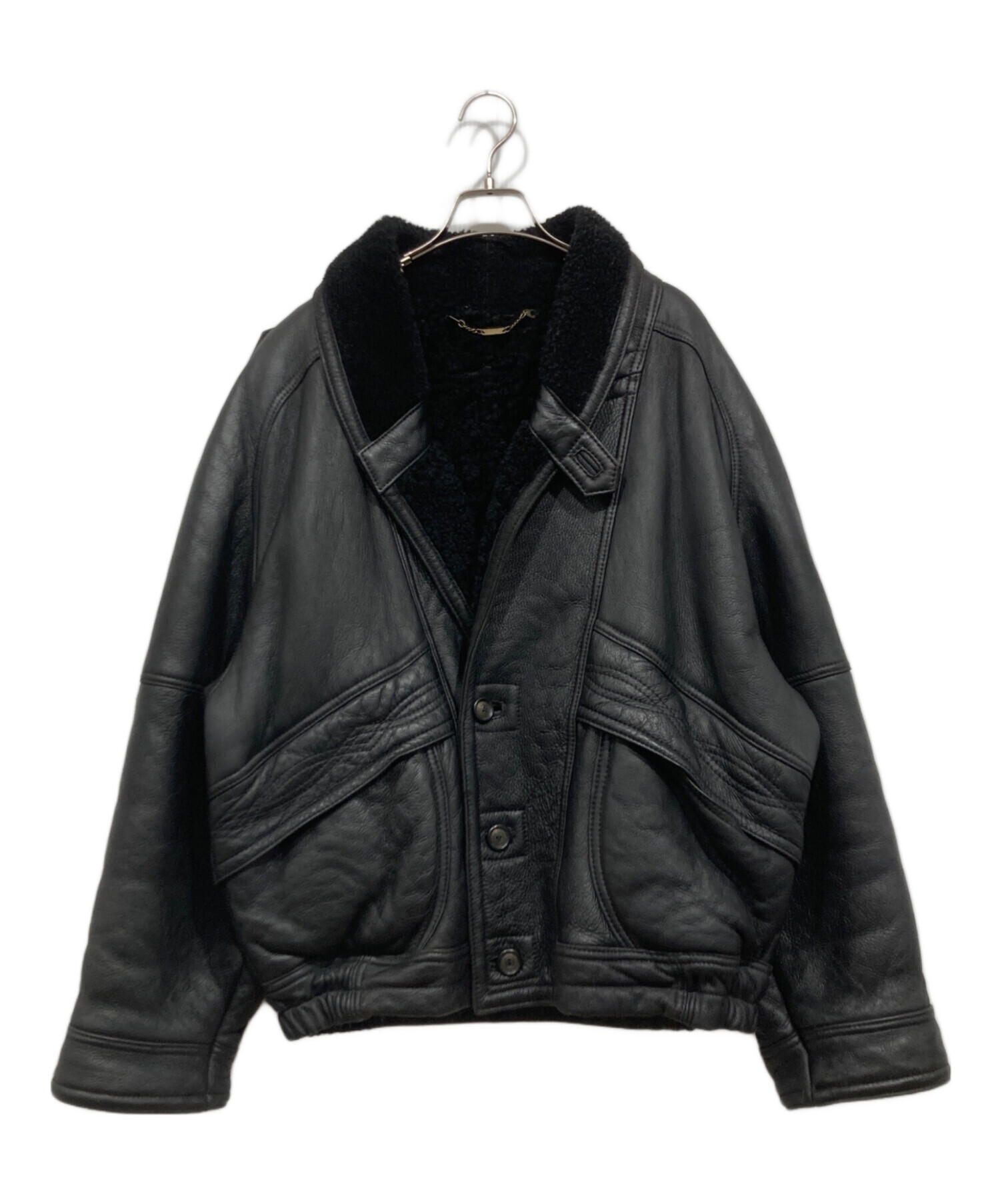 中古・古着通販】linea pelle (リネアペレ) レザージャケット ブラック