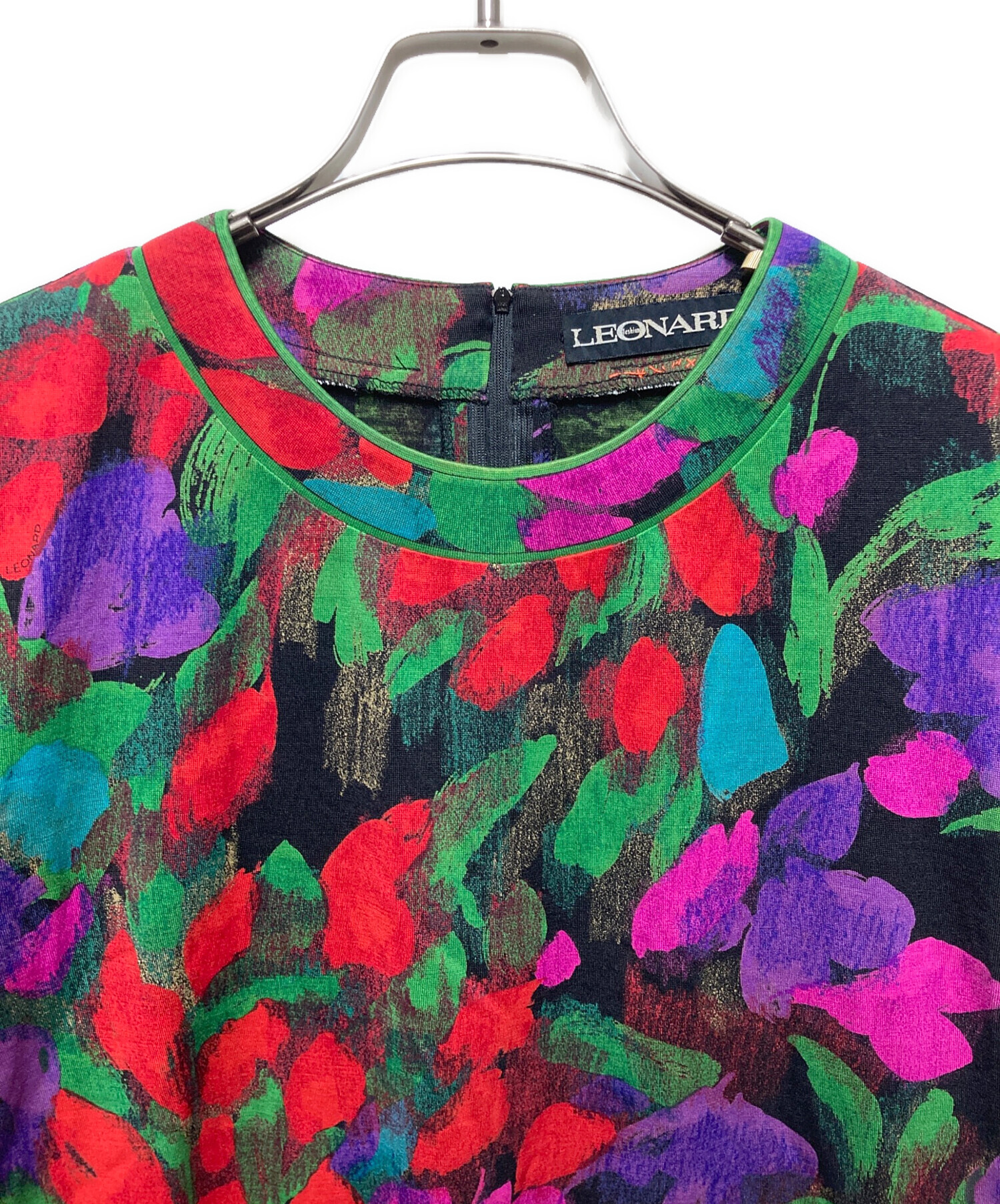 中古・古着通販】LEONARD (レオナール) 水彩画プリントブラウス マルチ