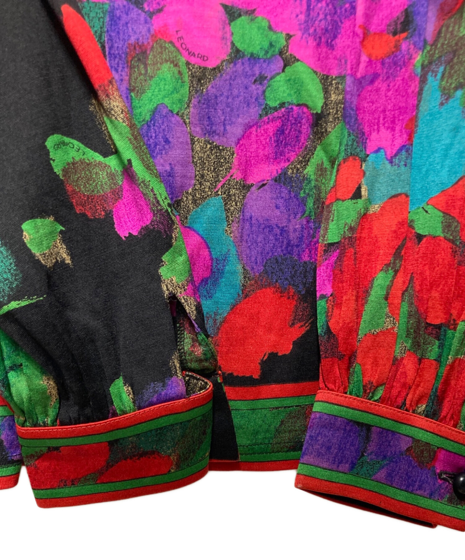 中古・古着通販】LEONARD (レオナール) 水彩画プリントブラウス マルチ