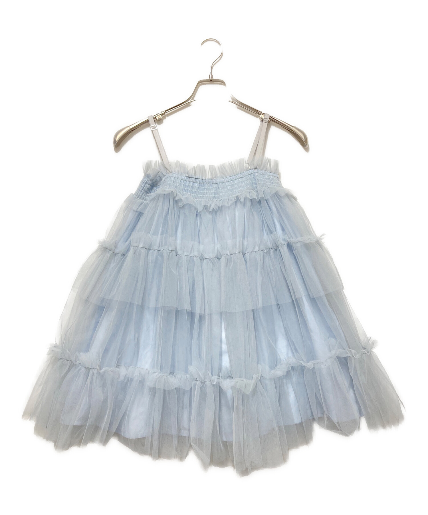【HONEY MI HONEY】tulle frill camisole 新品 HONEY MI HONEY｜tulle tiered tunic camisole