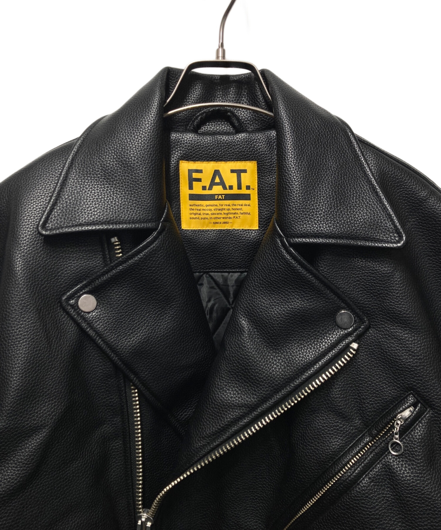 中古・古着通販】FAT (エフエーティー) ライダースジャケット ブラック