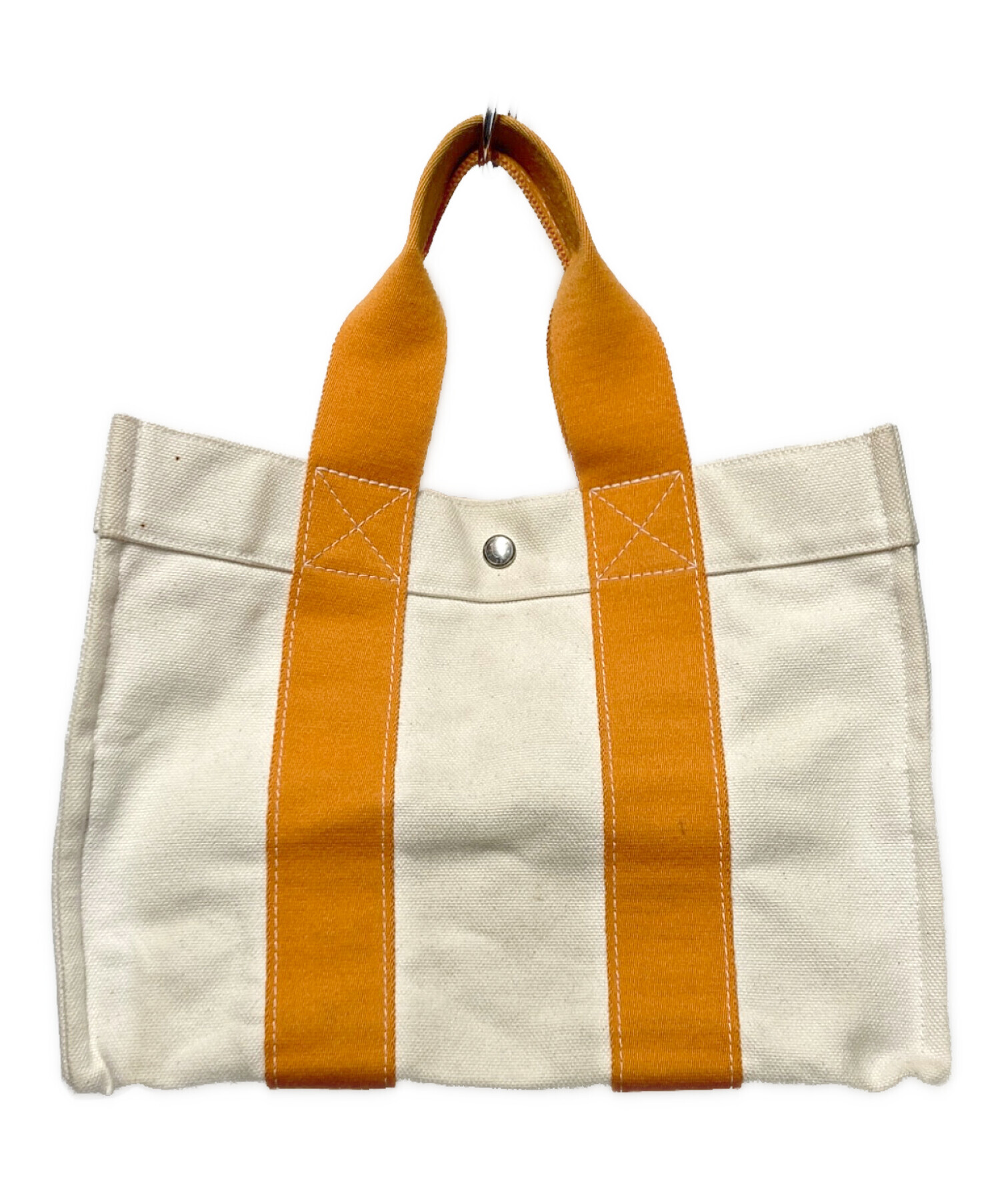 中古・古着通販】HERMES (エルメス) PMトートバッグ ベージュ×オレンジ