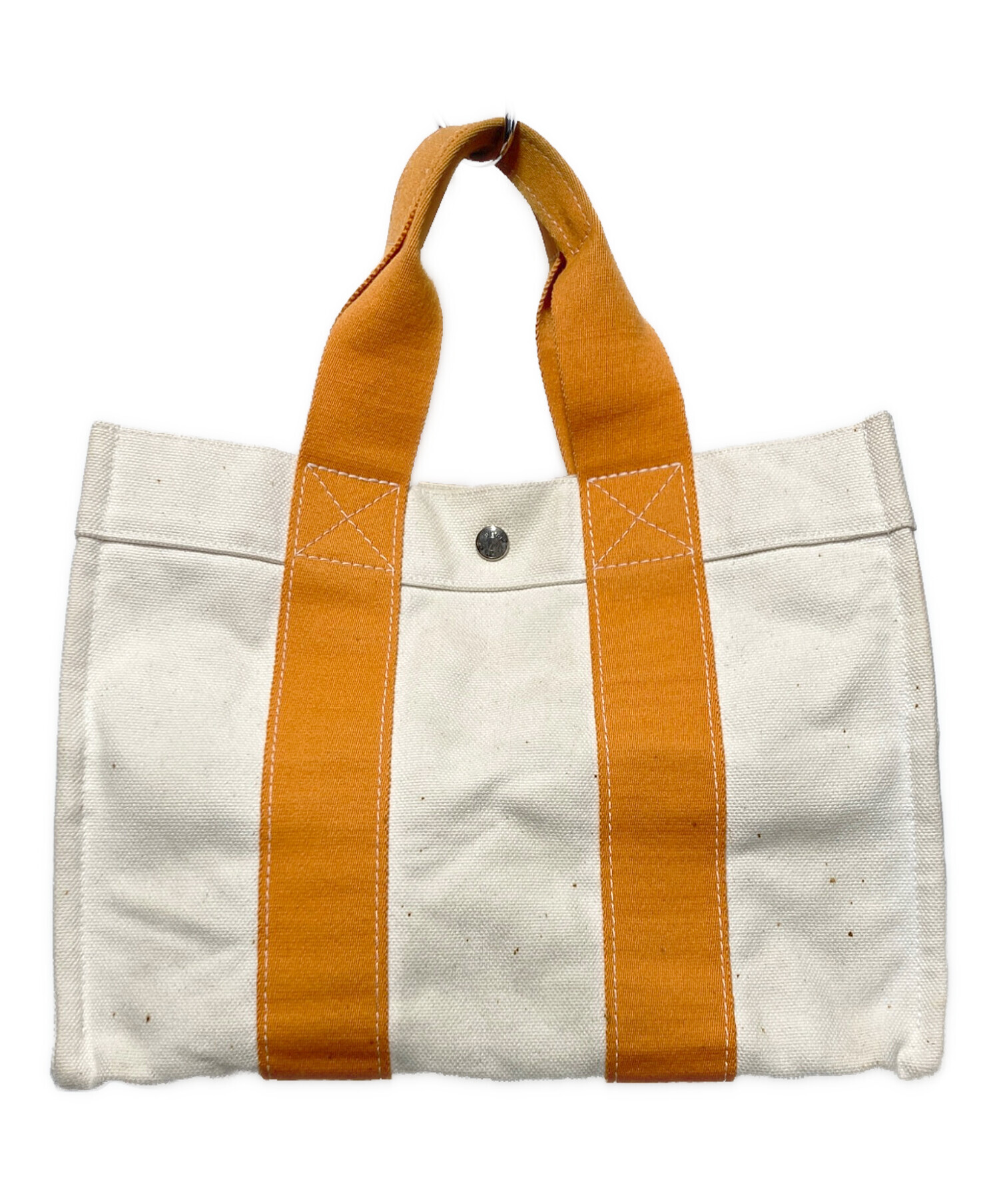 中古・古着通販】HERMES (エルメス) PMトートバッグ ベージュ×オレンジ 