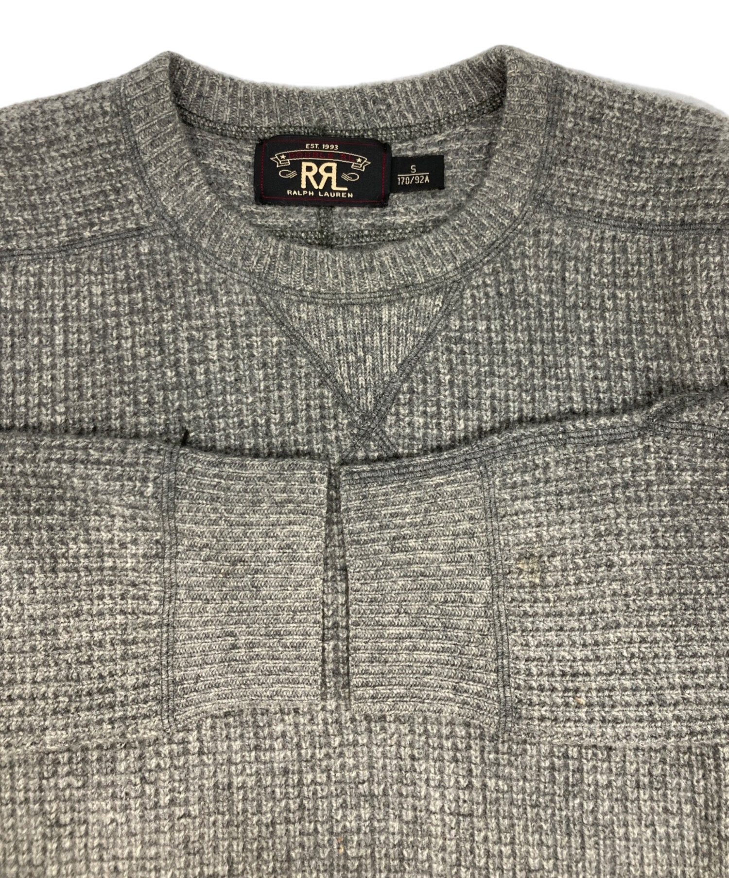 RRLダブルアールエル ノルディックセーター　L. グレー系 中古・古着通販】RRL (ダブルアールエル) ワッフルニット セーター