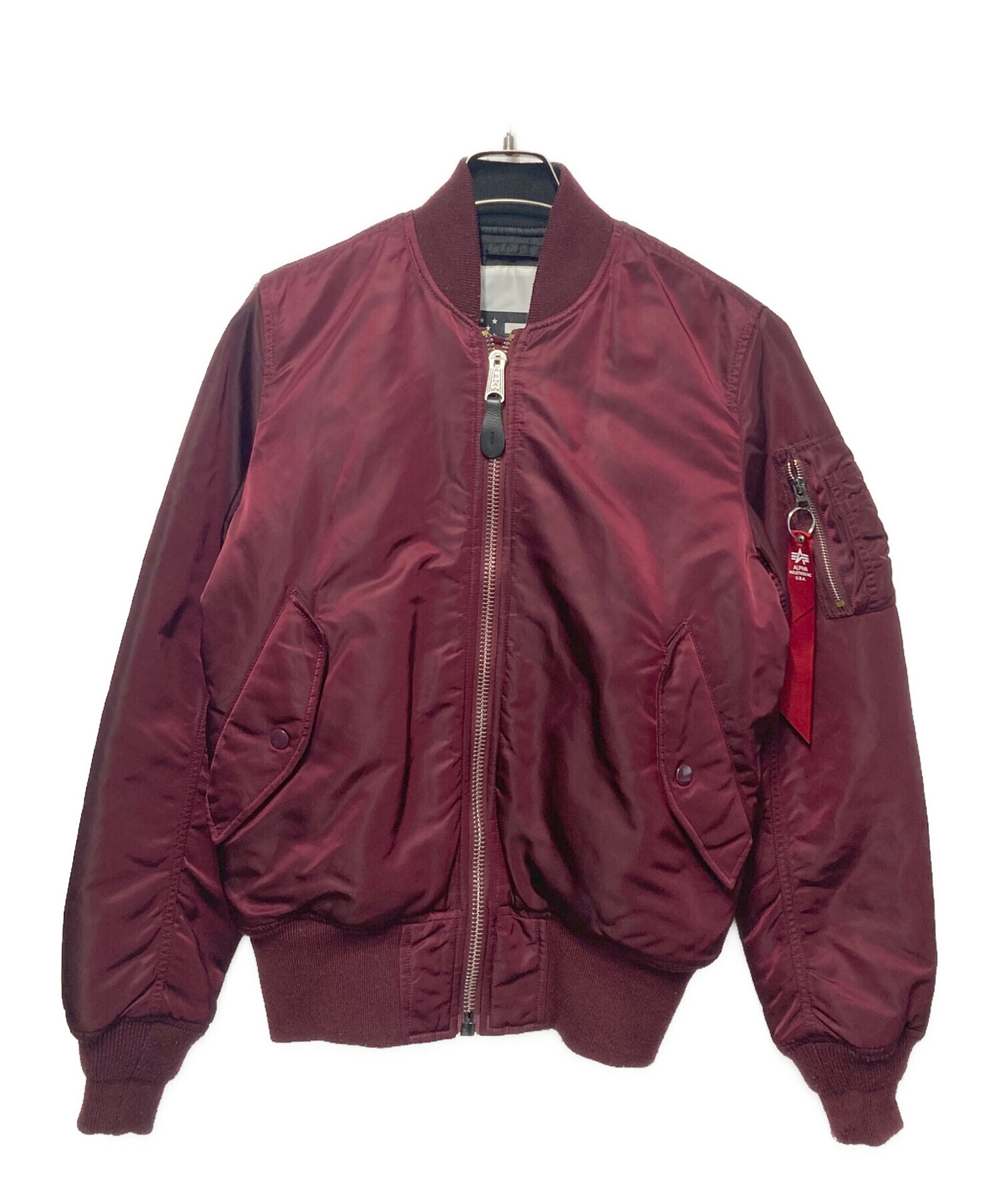 中古・古着通販】ALPHA (アルファ) フライトジャケット ボルドー