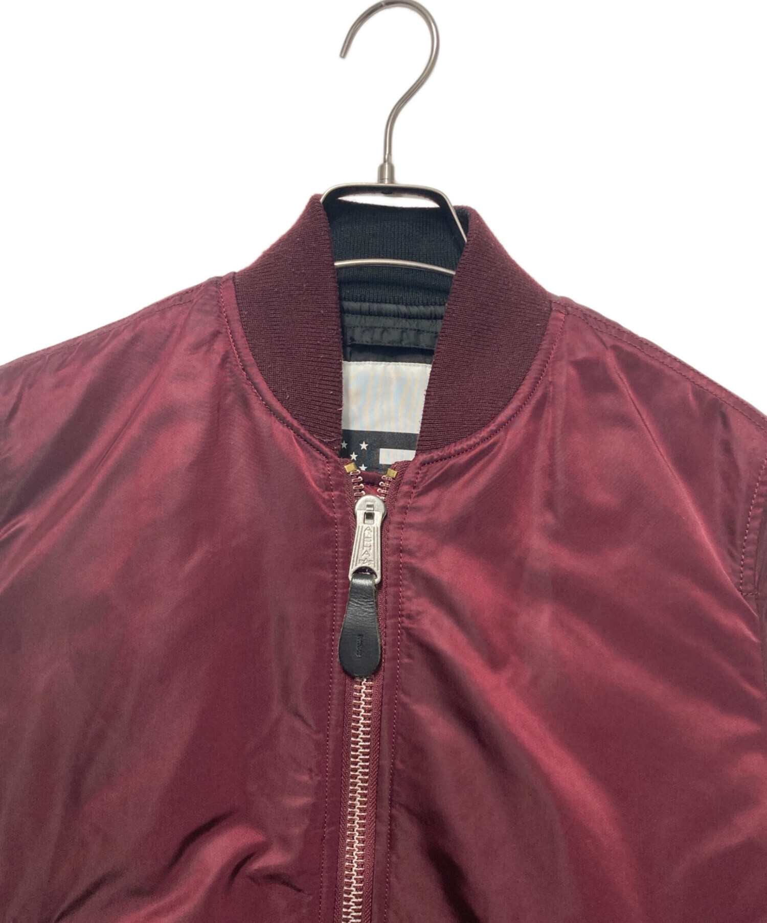 ALPHA INDUSTRIES フライトジャケット S ボルドー 中古・古着通販】ALPHA (アルファ) フライトジャケット ボルドー