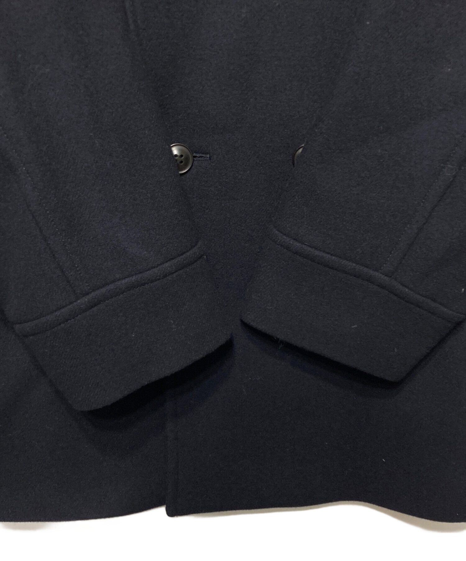 中古・古着通販】uncrave (アンクレイヴ) メルトンPコート ネイビー