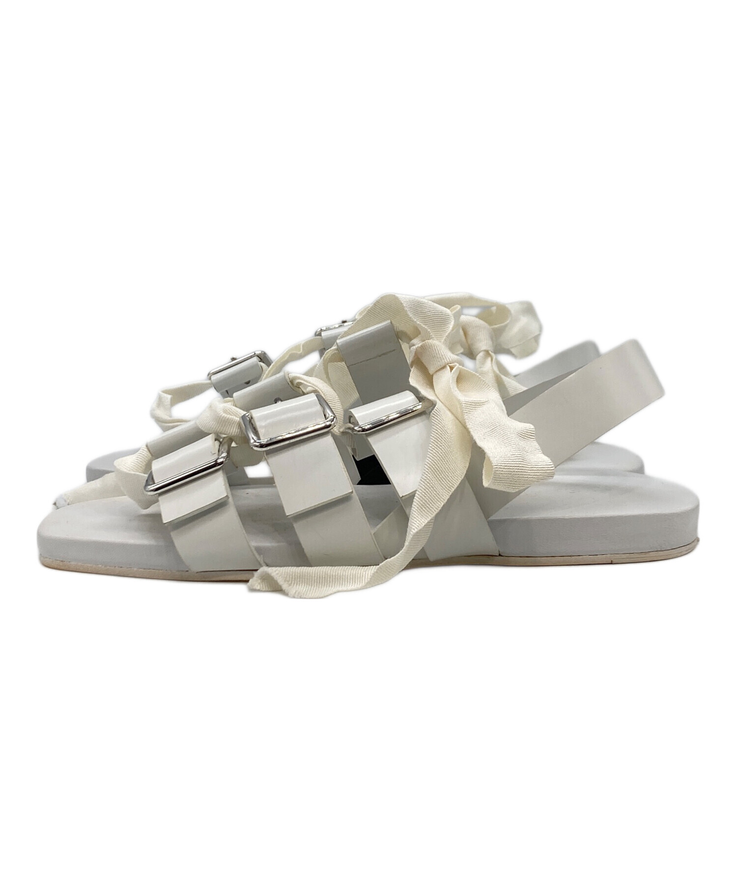 中古・古着通販】JIL SANDER (ジルサンダー) サンダル ホワイト サイズ