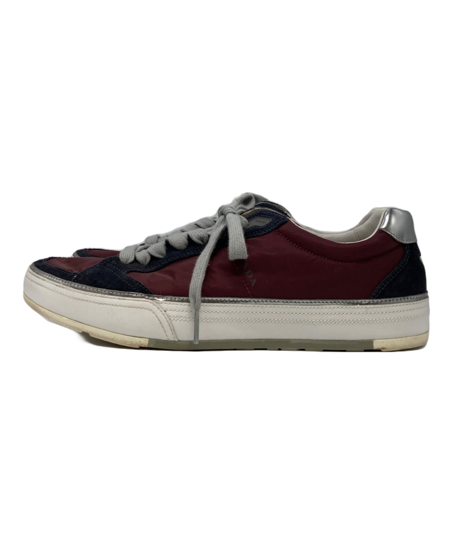 中古・古着通販】PRADA (プラダ) ナイロンスニーカー レッド サイズ:8 