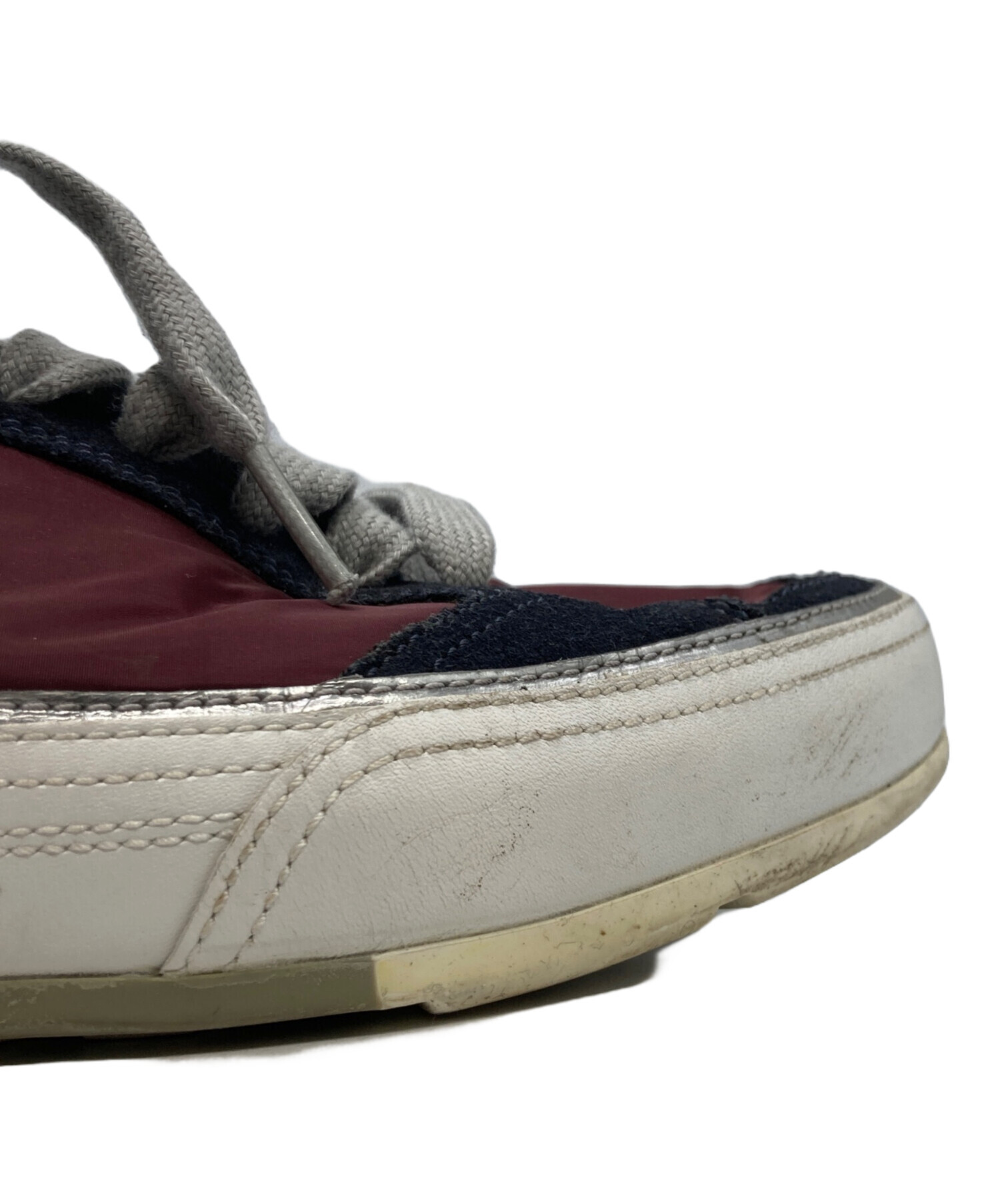 中古・古着通販】PRADA (プラダ) ナイロンスニーカー レッド サイズ:8 