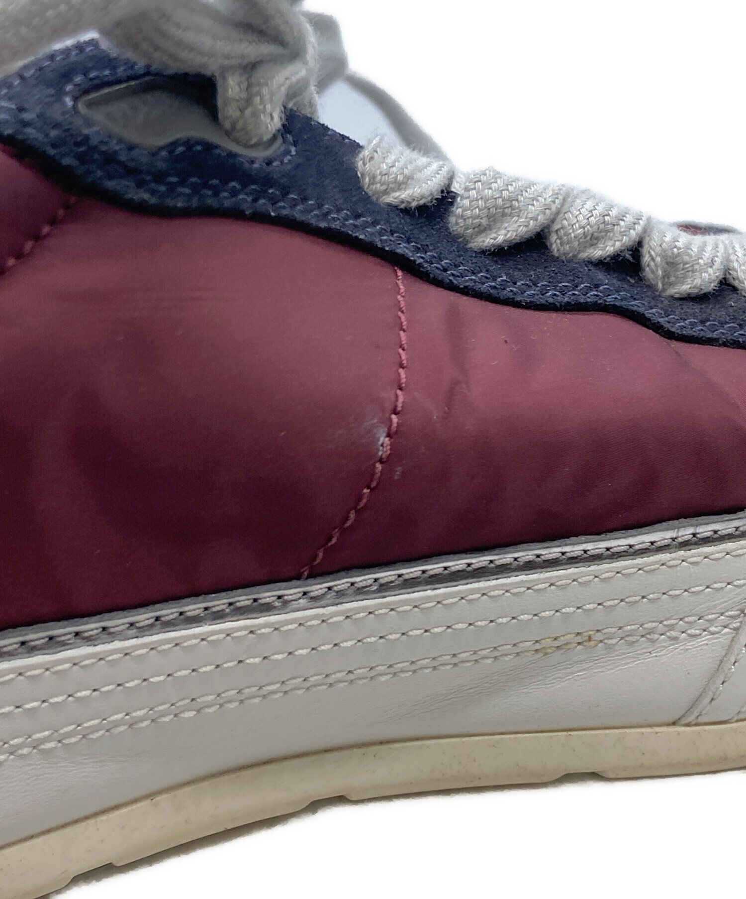 中古・古着通販】PRADA (プラダ) ナイロンスニーカー レッド サイズ:8 