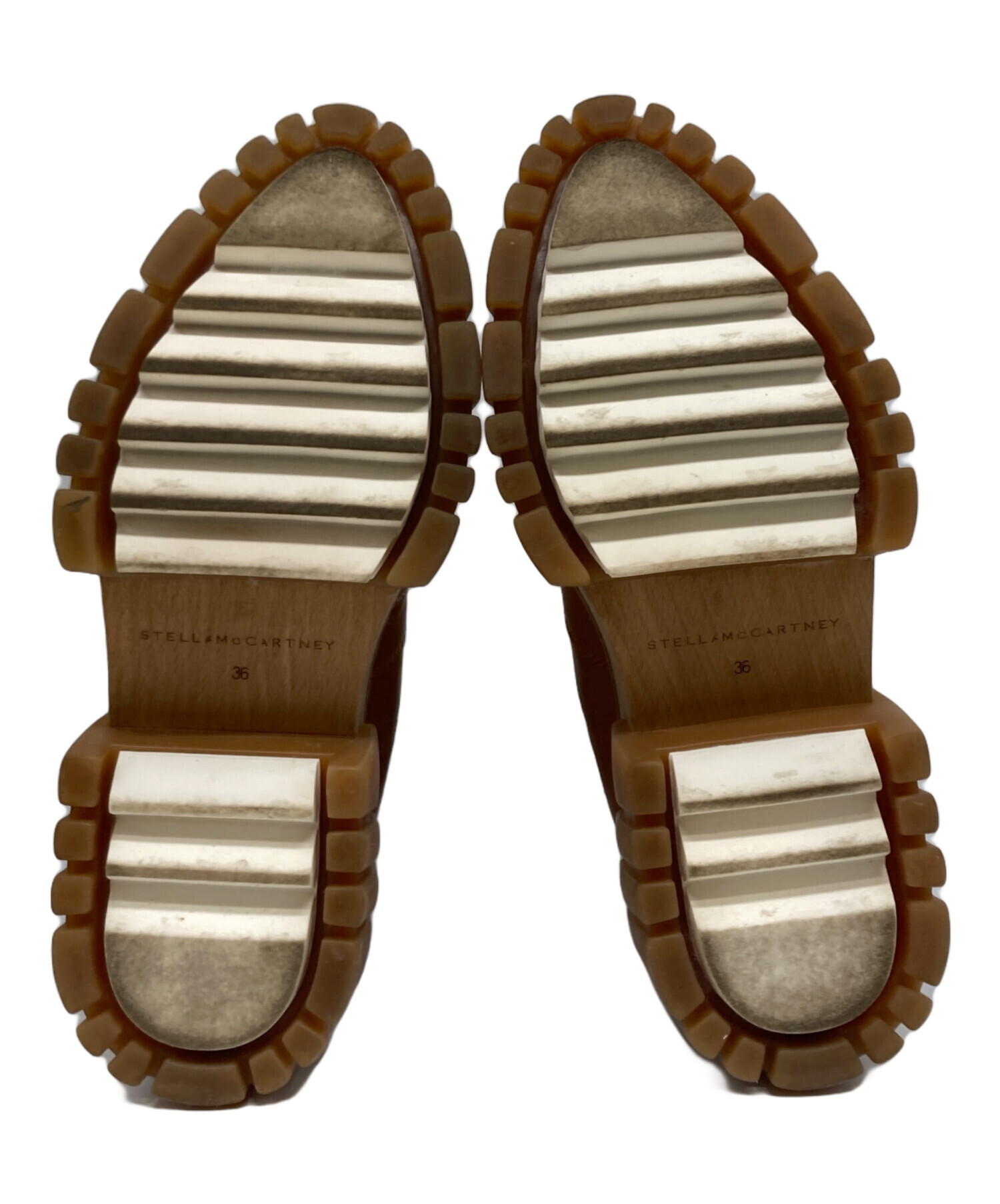 ステラマッカートニー　キャメル 厚底 サイドゴアブーツ ステラマッカートニーキャメル 厚底 サイドゴアブーツ