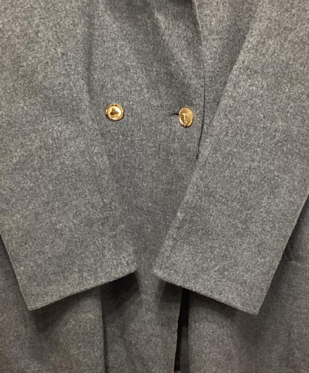 美品✨BURBERRY ロングコート　ダブルフェイス　金ボタン　グレー 中古・古着通販】Burberry's (バーバリー) 金ボタンダブルフェイス